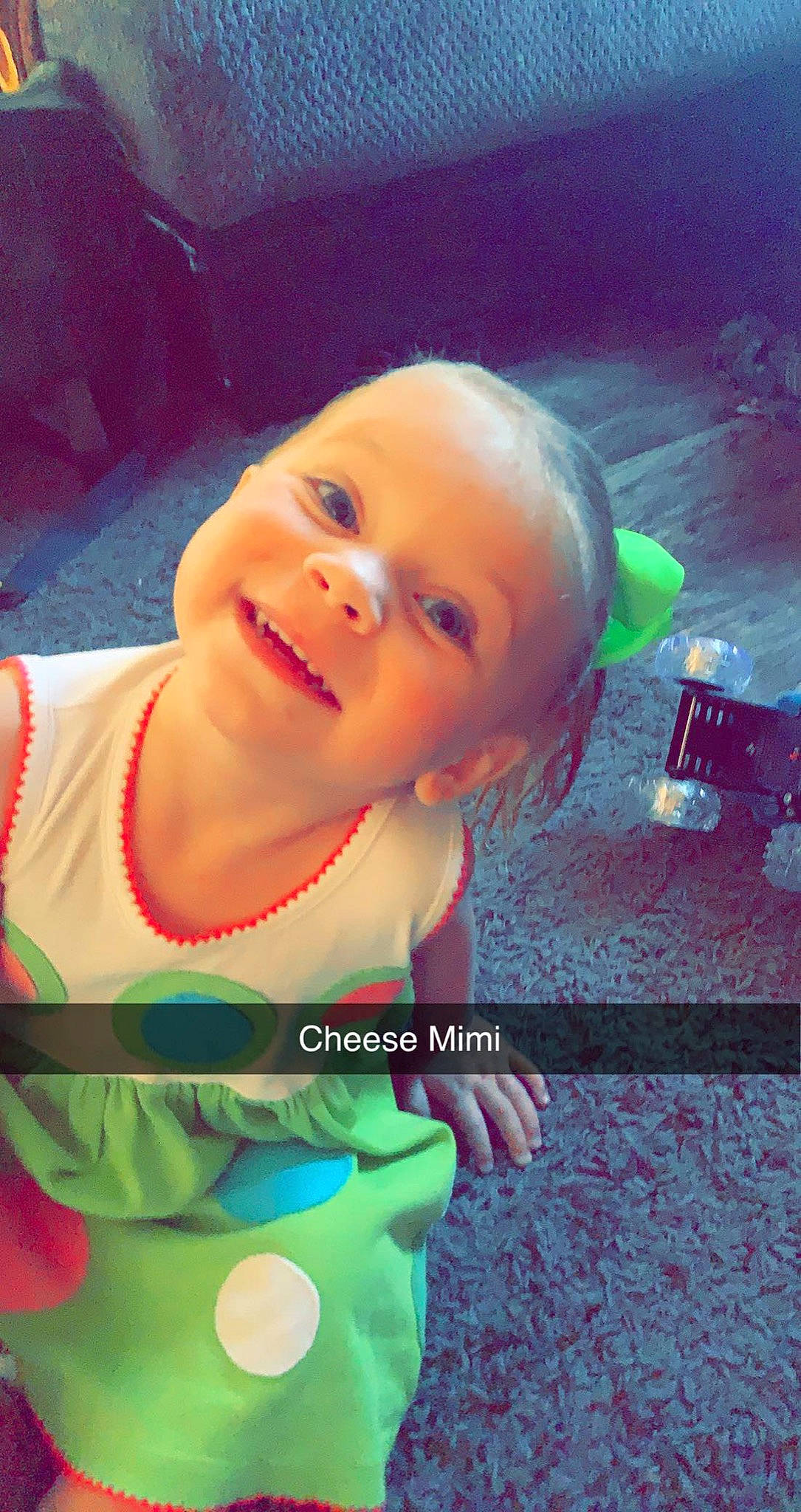 Mattison is registered to the contest to win money with this photo: baby, cheek, child, cool, electric_blue, facial_expression, fun, hairstyle, happy, joy, leisure, magenta, mouth, nose, person, pink, recreation, skin, smile, t_shirt