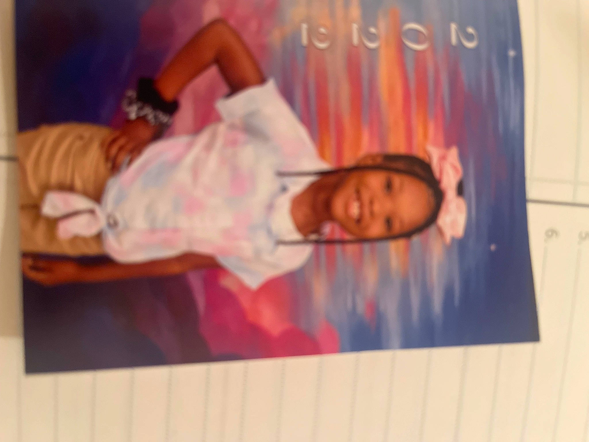 Jakijah is registered to the contest to win money with this photo: art, child, font, fun, happy, joy, magenta, paint, paper, person, rectangle, room, smile, toddler, visual_arts