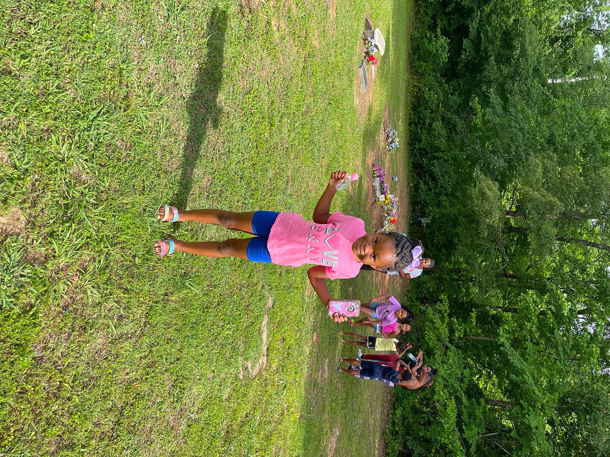 Jakayla joined the competition — help win amazing prizes! child, fun, grass, grassland, joy, landscape, leisure, meadow, people_in_nature, person, plant, play, recreation, shrub, slope, toddler, tree
