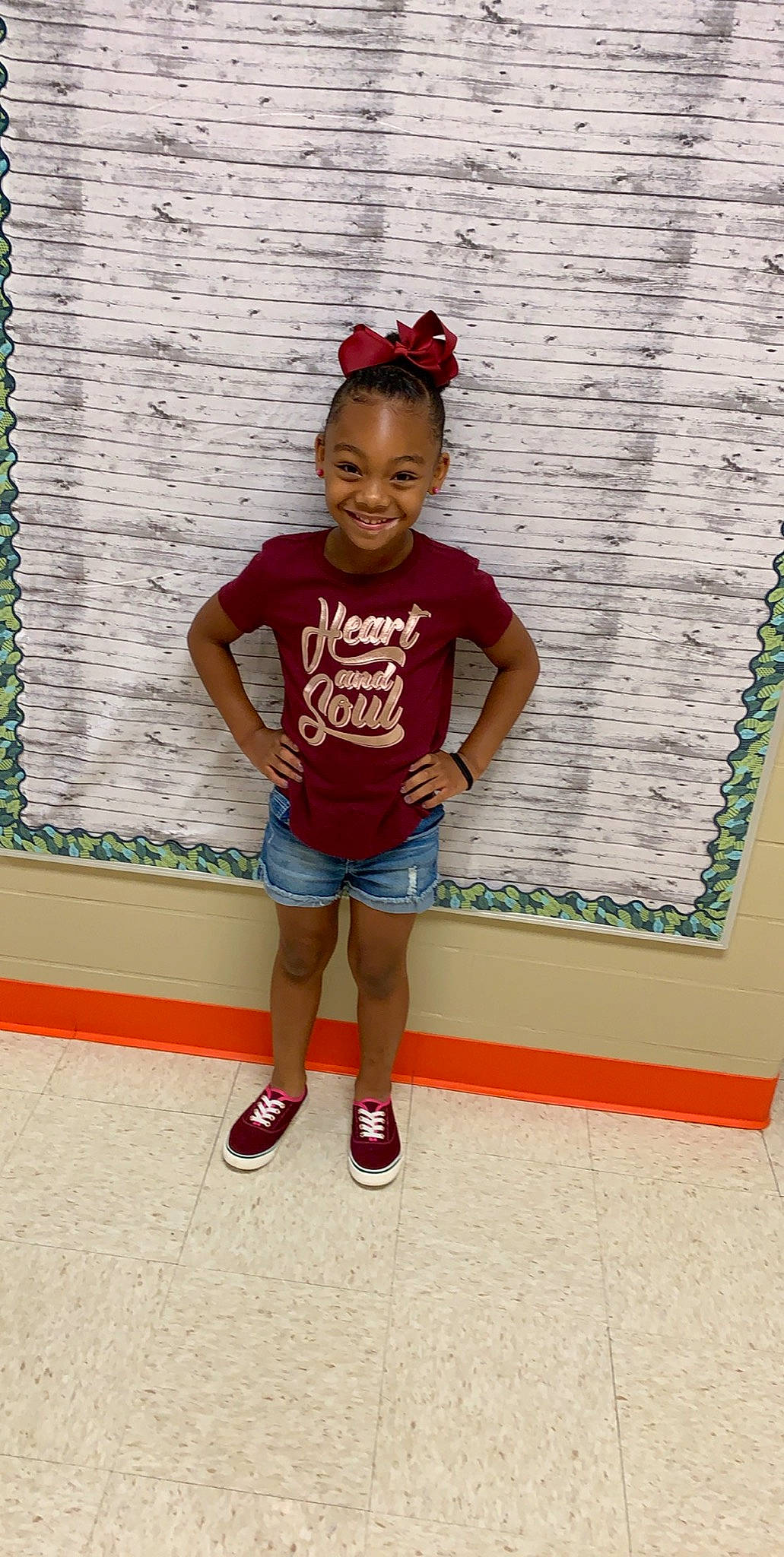 Paityn joined the competition — help win amazing prizes! child, footwear, fun, joy, person, play, shoe, smile, standing, t_shirt, toddler, vacation