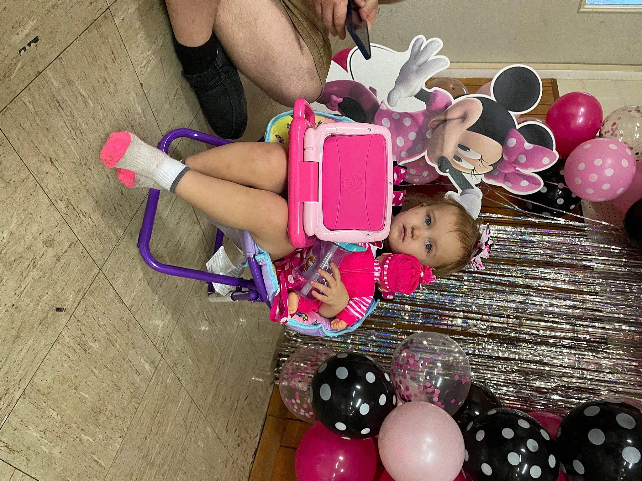 Azlynn joined the competition — help win amazing prizes! balloon, calf, child, event, foot, fun, happy, human_leg, knee, leisure, magenta, party_supply, person, pink, play, sandal, snapshot, thigh, toddler, toy