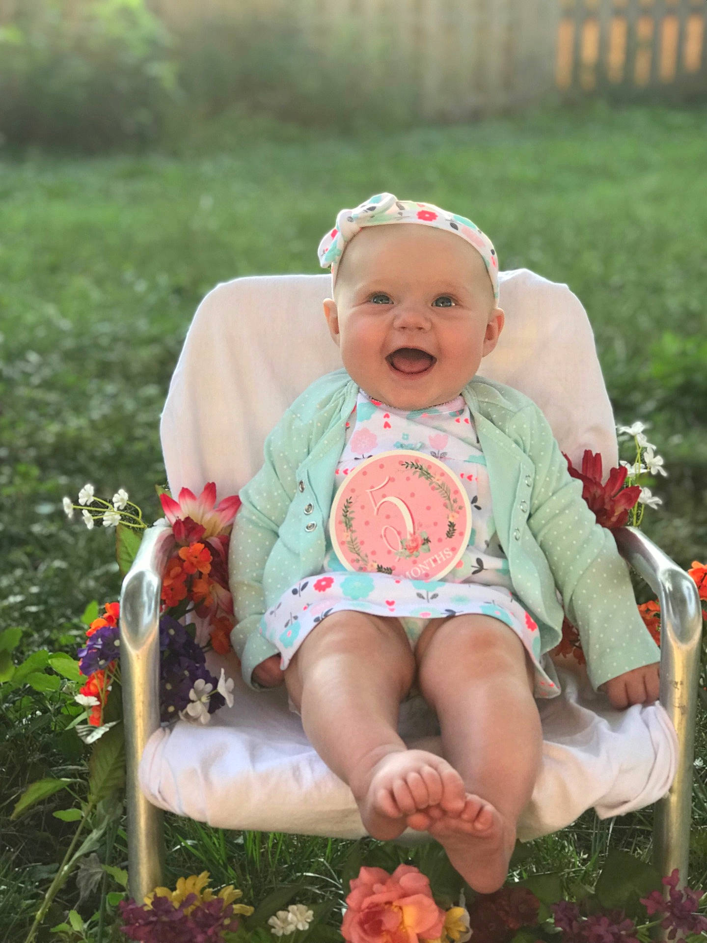 Angelina is registered to the contest to win money with this photo: child, flower, fun, garden, girl, grass, hair_accessory, happiness, headgear, infant, lawn, meadow, person, plant, play, product, sitting, smile, spring, summer