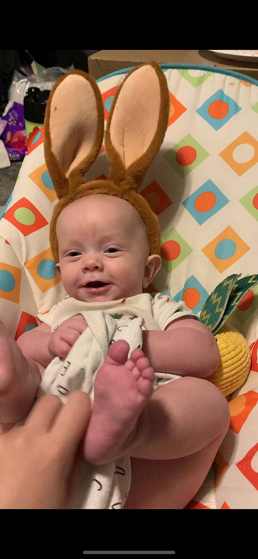 Oliver And Everett is registered to the contest to win money with this photo: baby, baby_toddler_clothing, child, comfort, ear, event, eye, finger, fun, happy, head, headgear, human_body, nail, person, pink, skin, smile, textile, thumb