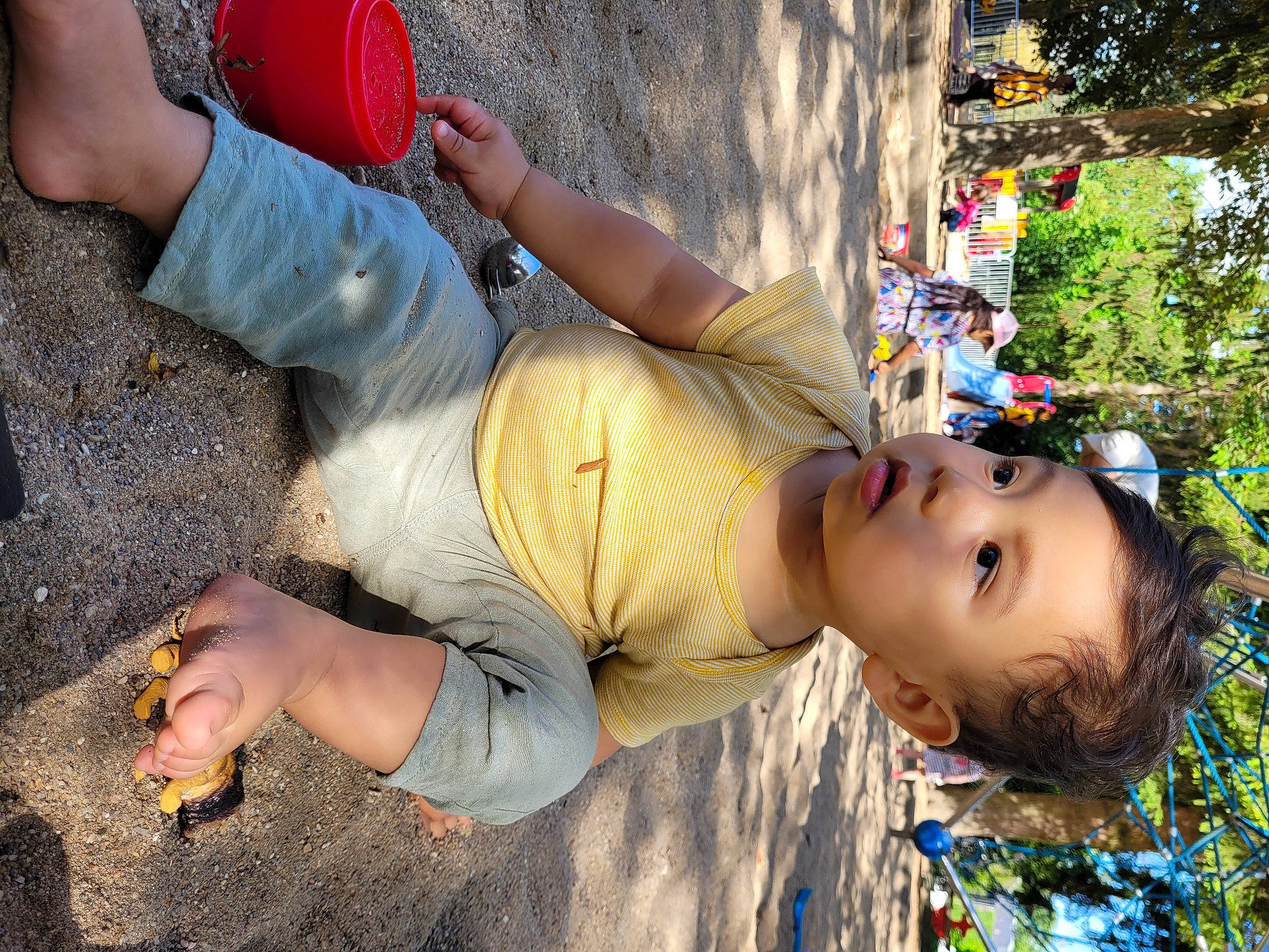 Milson participe au concours pour gagner de l'argent avec cette photo : adventure, child, electric_blue, flip_flops, foot, fun, grass, happy, human_leg, leisure, person, plant, recreation, soil, summer, t_shirt, thigh, tree, vacation, waist