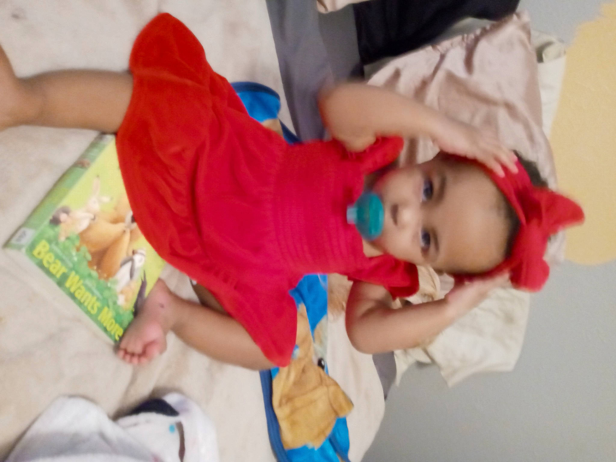 Ariyah is registered to the contest to win money with this photo: baby, baby_products, baby_toddler_clothing, child, event, finger, fun, hand, happy, leisure, nail, person, play, product, room, toddler, vacation