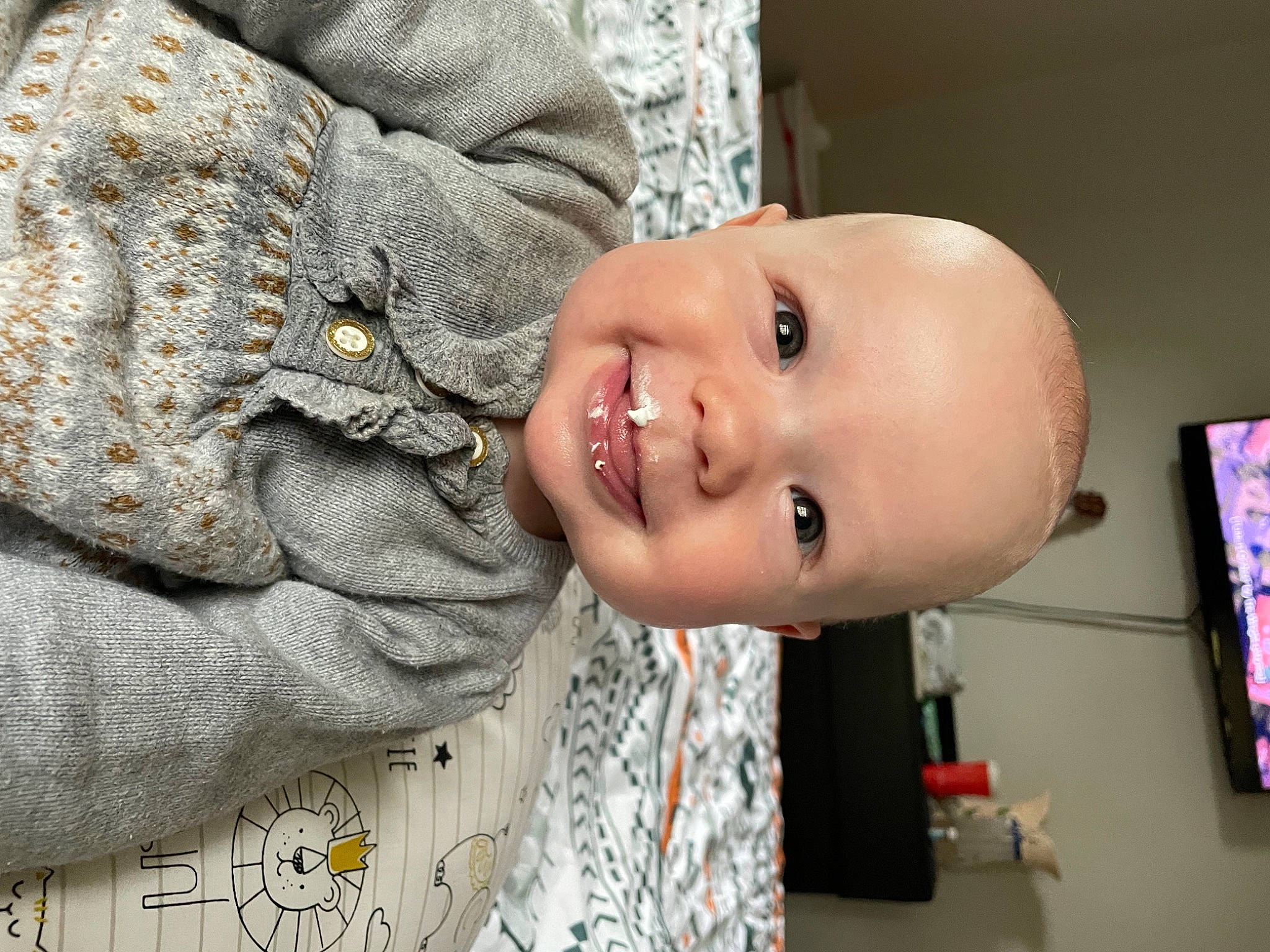 Adelaide joined the competition — help win amazing prizes! arm, baby, baby_toddler_clothing, eye, eyebrow, eyelash, facial_expression, gesture, hand, happy, human_body, iris, joy, lip, mouth, neck, nose, person, skin, sleeve
