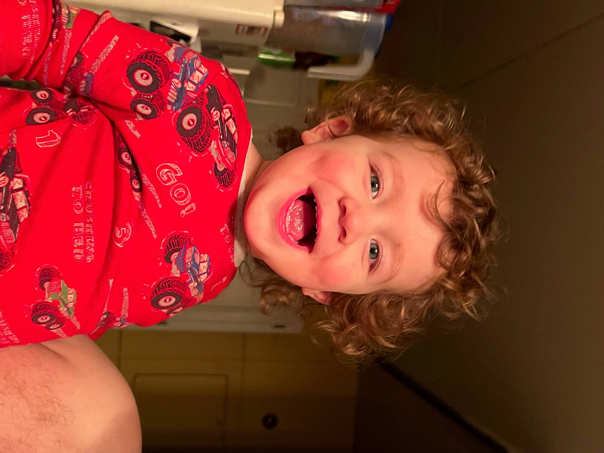 Kashton is registered to the contest to win money with this photo: baby_toddler_clothing, cheek, child, dress, eye, eyelash, finger, flash_photography, fun, happy, human_body, iris, lip, mouth, neck, nose, person, skin, smile, toddler