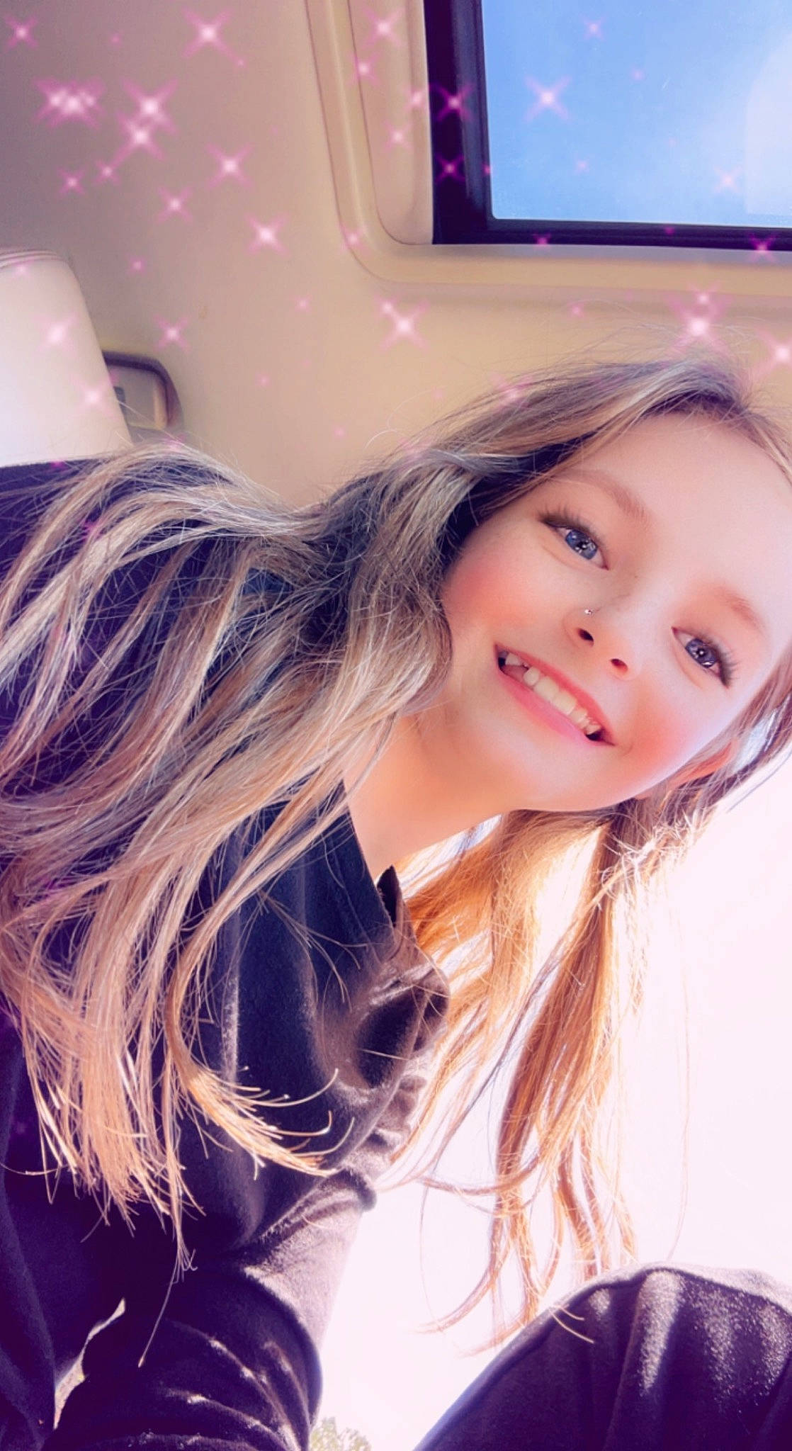 Anna is registered to the contest to win money with this photo: blond, brown_hair, cheek, chin, eyebrow, eyelash, flash_photography, fun, happy, iris, jaw, joy, layered_hair, lip, long_hair, nose, person, skin, smile, step_cutting