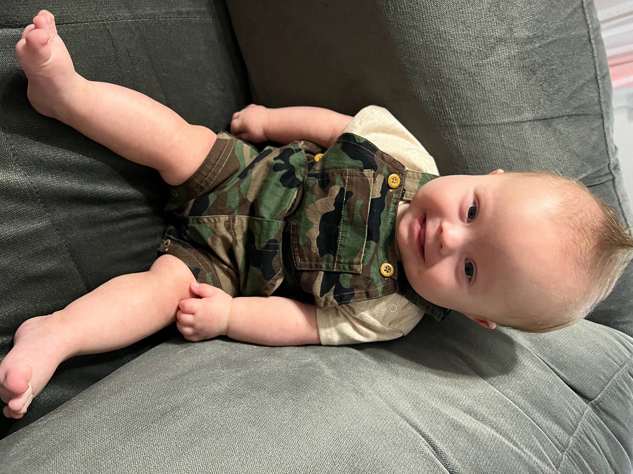 Roberto joined the competition — help win amazing prizes! arm, baby, baby_toddler_clothing, camouflage, cheek, comfort, facial_expression, flash_photography, flooring, gesture, hand, human, joint, leg, mammal, military_camouflage, mouth, person, skin, sleeve