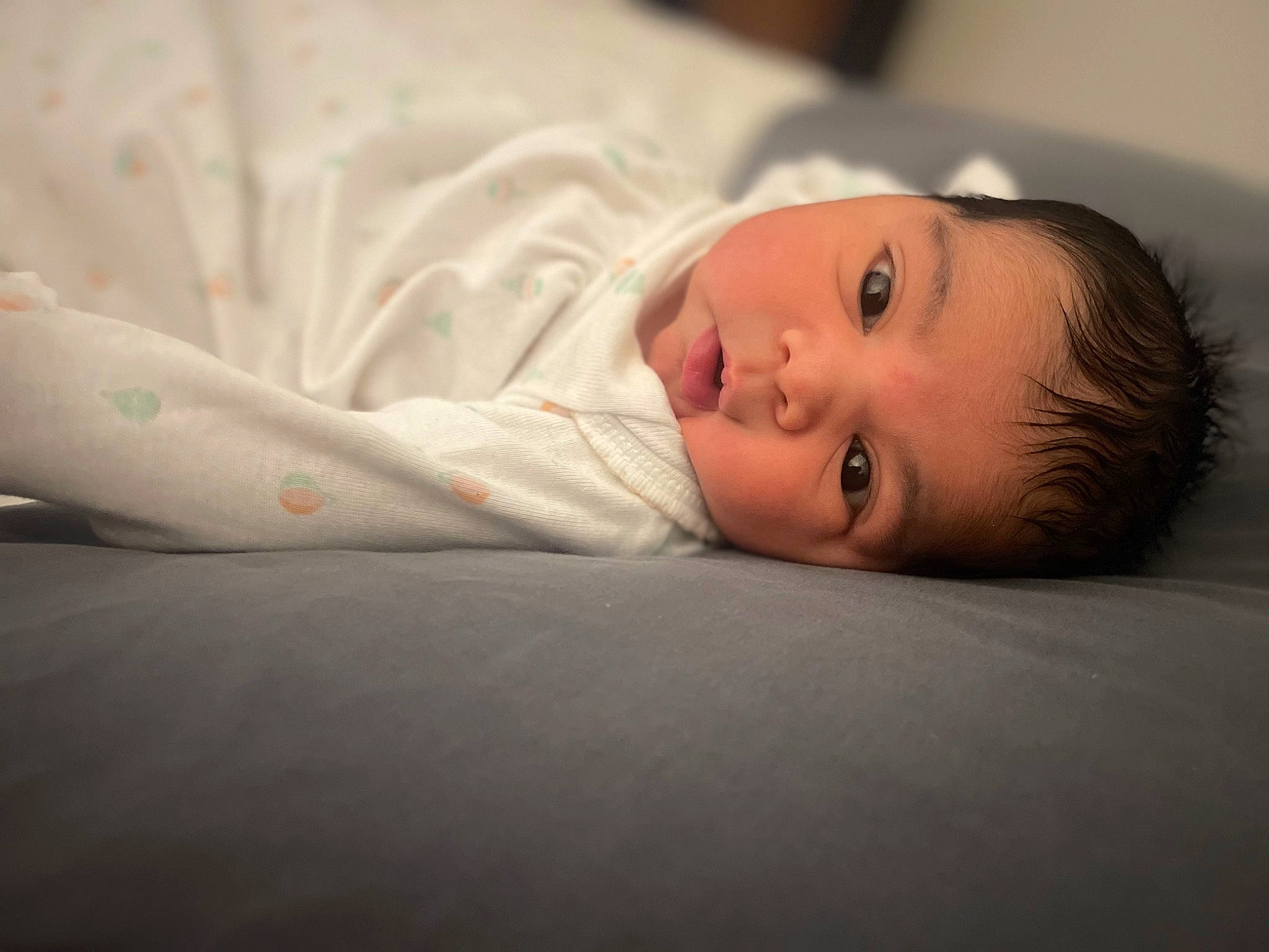 Khylie joined the competition — help win amazing prizes! baby, bedding, cheek, child, comfort, darkness, eyebrow, eyelash, flash_photography, flooring, fur, hardwood, linens, lip, nose, person, portrait, portrait_photography, room, toddler