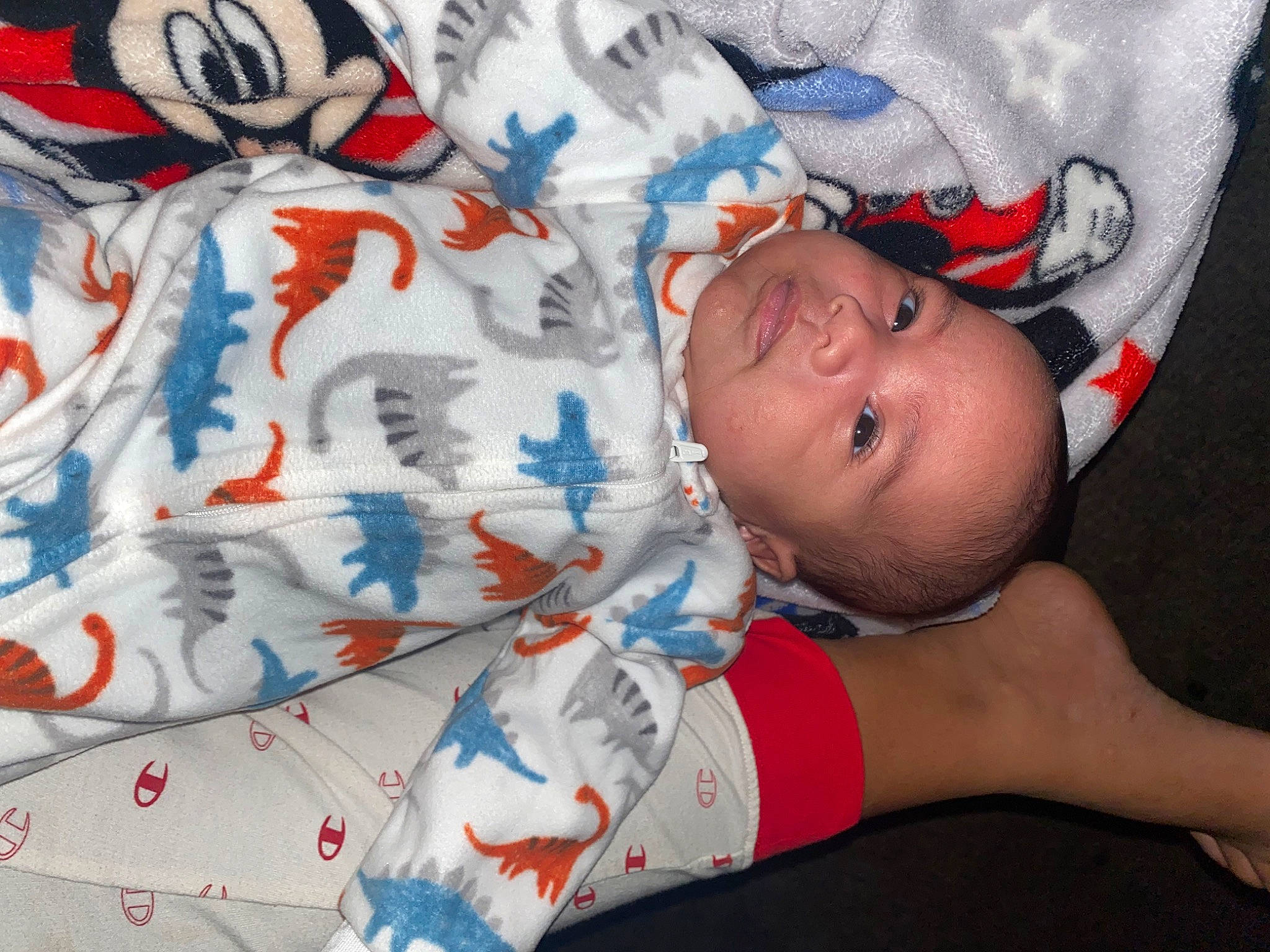 King joined the competition — help win amazing prizes! arm, baby, baby_products, baby_toddler_clothing, bedtime, carmine, cheek, child, comfort, elbow, eye, fun, happy, linens, mouth, muscle, pattern, person, sleeve, t_shirt