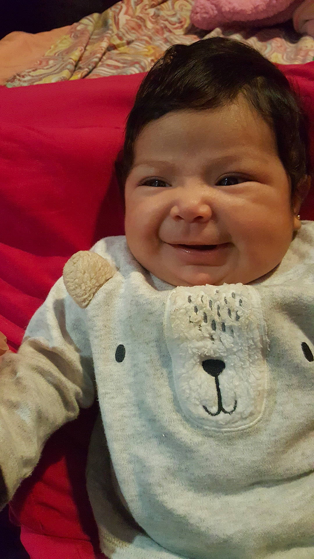 Jimena joined the competition — help win amazing prizes! cheek, child, emotion, eye, face, facial_expression, fun, girl, happiness, head, infant, joy, laughter, nose, person, product, skin, smile, textile, toddler