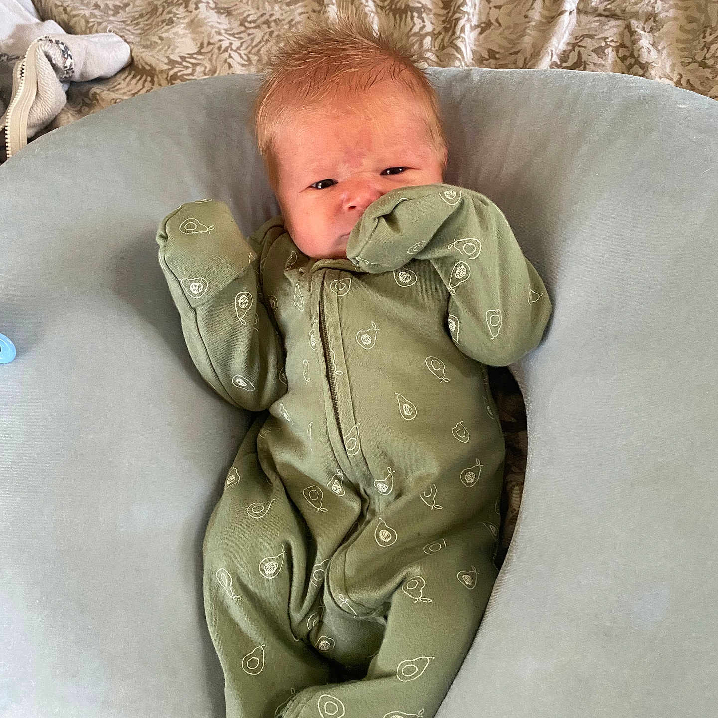 Finn joined the competition — help win amazing prizes! baby, blanket, clothing, cushion, face, happy, head, homedecor, infantbed, newborn, pajamas, person, photography, portrait, sleeve, yawning