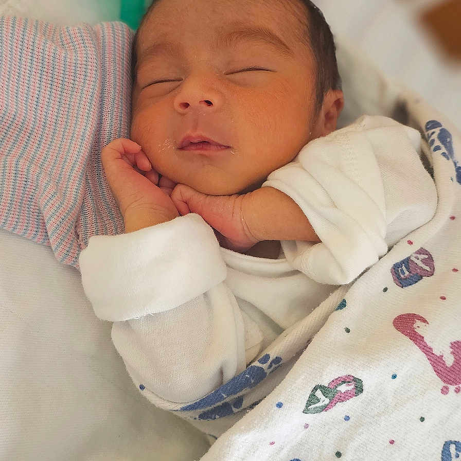 Damien Vincent is registered to the contest to win money with this photo: baby, bed, blanket, child, closeup, cute, face, footprints, hand, infant, newborn, nursery, pacifier, peaceful, portrait, resting, sleeping, soft_lighting, swaddled, white_clothing