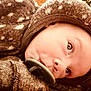 Augustin participe au concours pour gagner de l'argent avec cette photo : baby, pacifier, cozy, fuzzy_clothing, infant, close_up, warm, cute, face, child, hood, sleepwear, portrait, newborn, soft, snug, young, bundle, baby_clothes, indoor