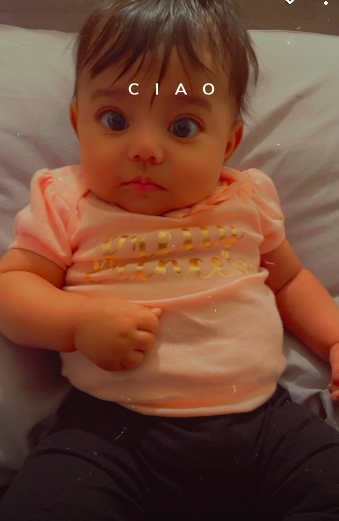 Sea'Onna is registered to the contest to win money with this photo: abdomen, baby, baby_toddler_clothing, cheek, child, drinkware, finger, food, food_craving, fun, happy, junk_food, mouth, nose, orange, person, pink, skin, sweetness, toddler