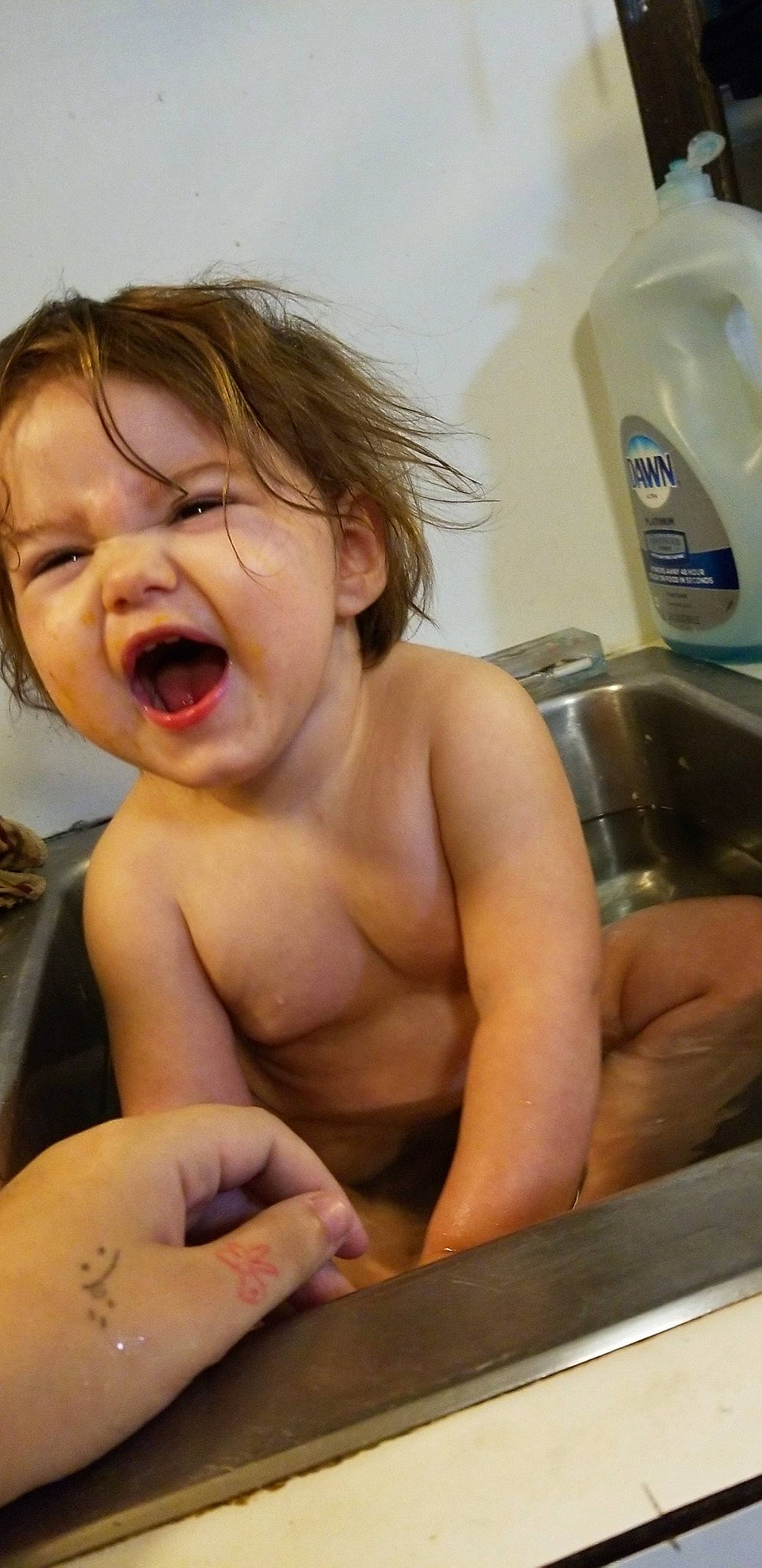 Jenny joined the competition — help win amazing prizes! barechestedness, bathing, blond, fun, girl, human_hair_color, laughter, mouth, person, smile