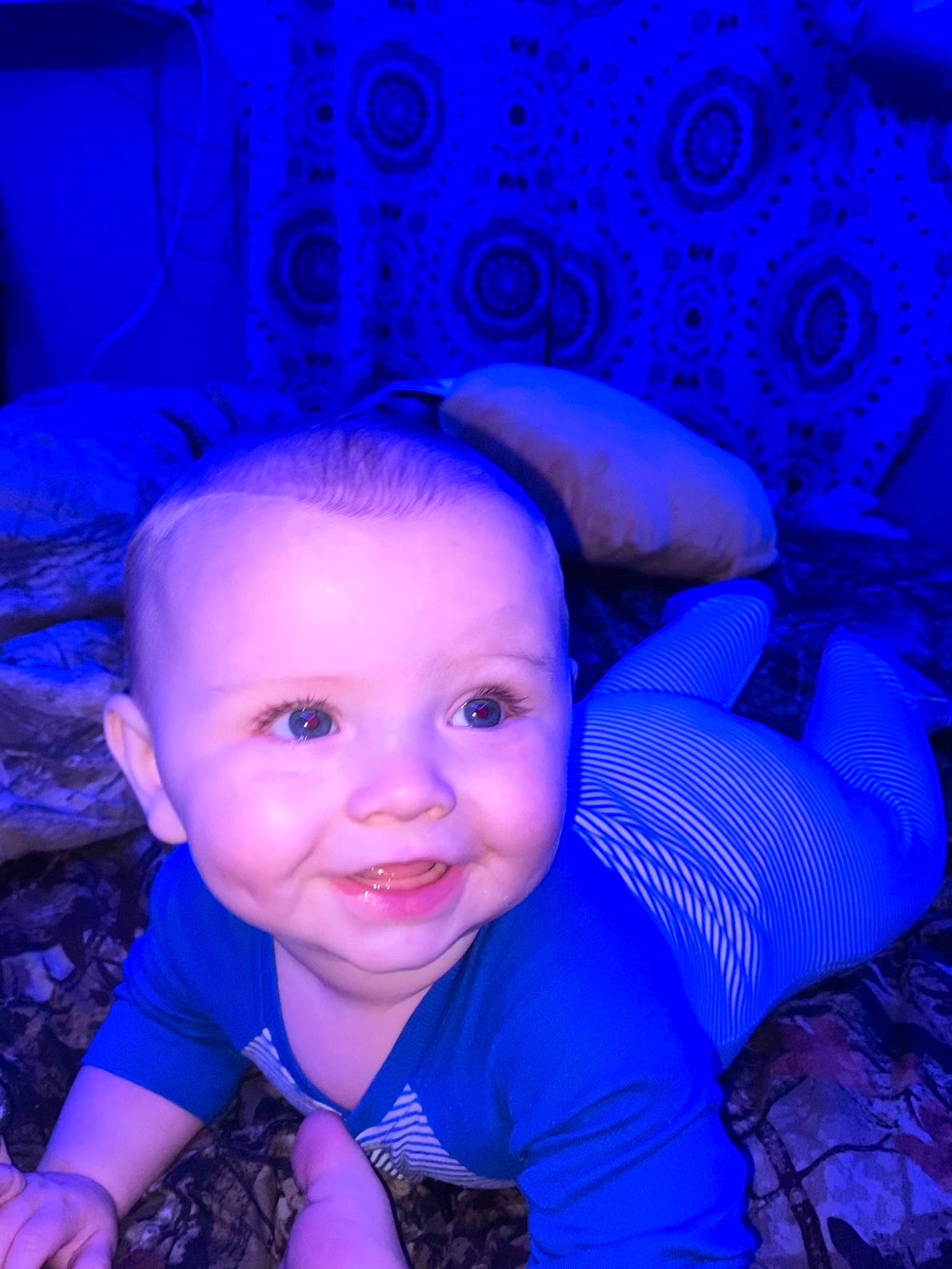Weston joined the competition — help win amazing prizes! azure, baby, baby_toddler_clothing, blue, cheek, cloud, cool, flash_photography, fun, happy, iris, joy, magenta, person, pink, plant, purple, skin, smile, tie