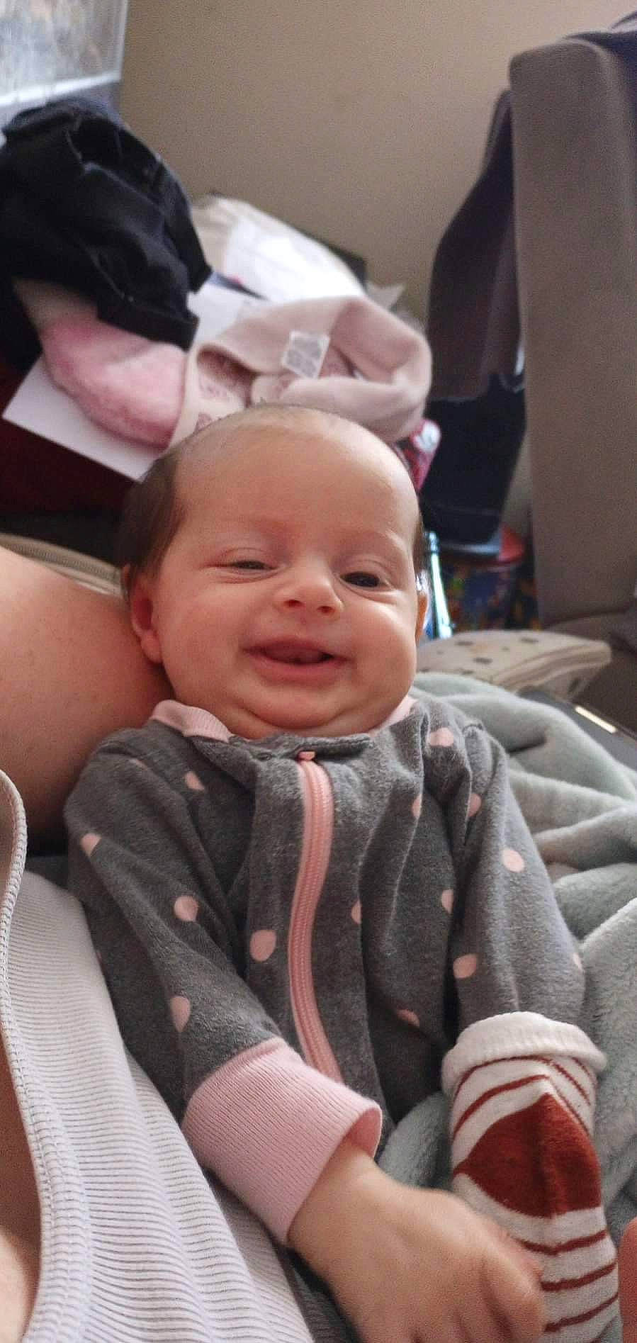 Aurora joined the competition — help win amazing prizes! baby, baby_carriage, baby_products, baby_toddler_clothing, carmine, cheek, child, comfort, event, fun, gesture, happy, lap, laugh, mouth, person, sitting, skin, smile, thumb