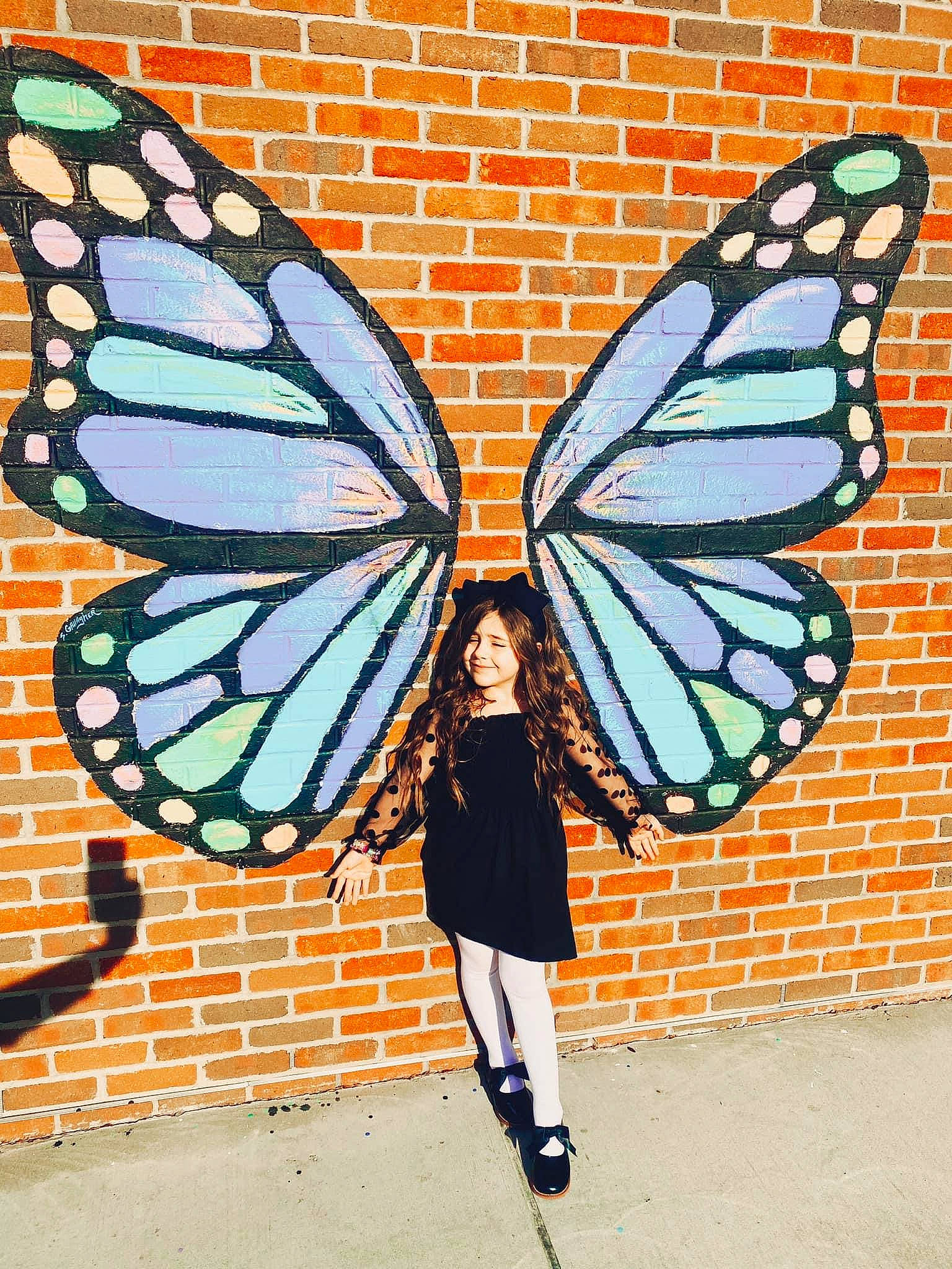 Makenna joined the competition — help win amazing prizes! art, arthropod, azure, butterfly, electric_blue, insect, invertebrate, joy, moths_and_butterflies, orange, organism, paint, painting, pattern, person, pollinator, shadow, symmetry, tints_and_shades, visual_arts