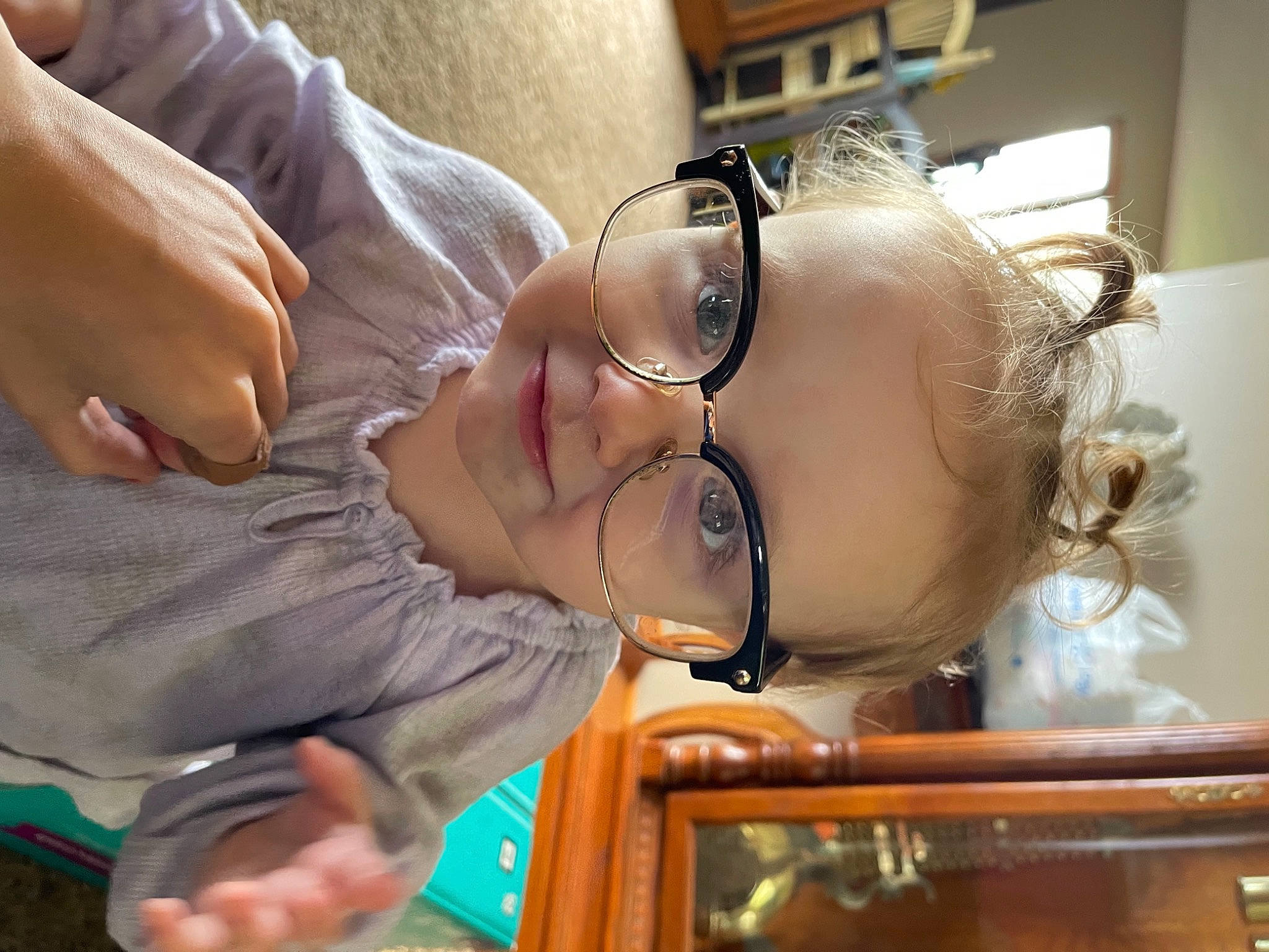 Lacey joined the competition — help win amazing prizes! child, chin, ear, elbow, eyelash, eyewear, facial_expression, finger, fun, glasses, happy, hearing, mouth, neck, nose, person, skin, smile, toddler, vision_care