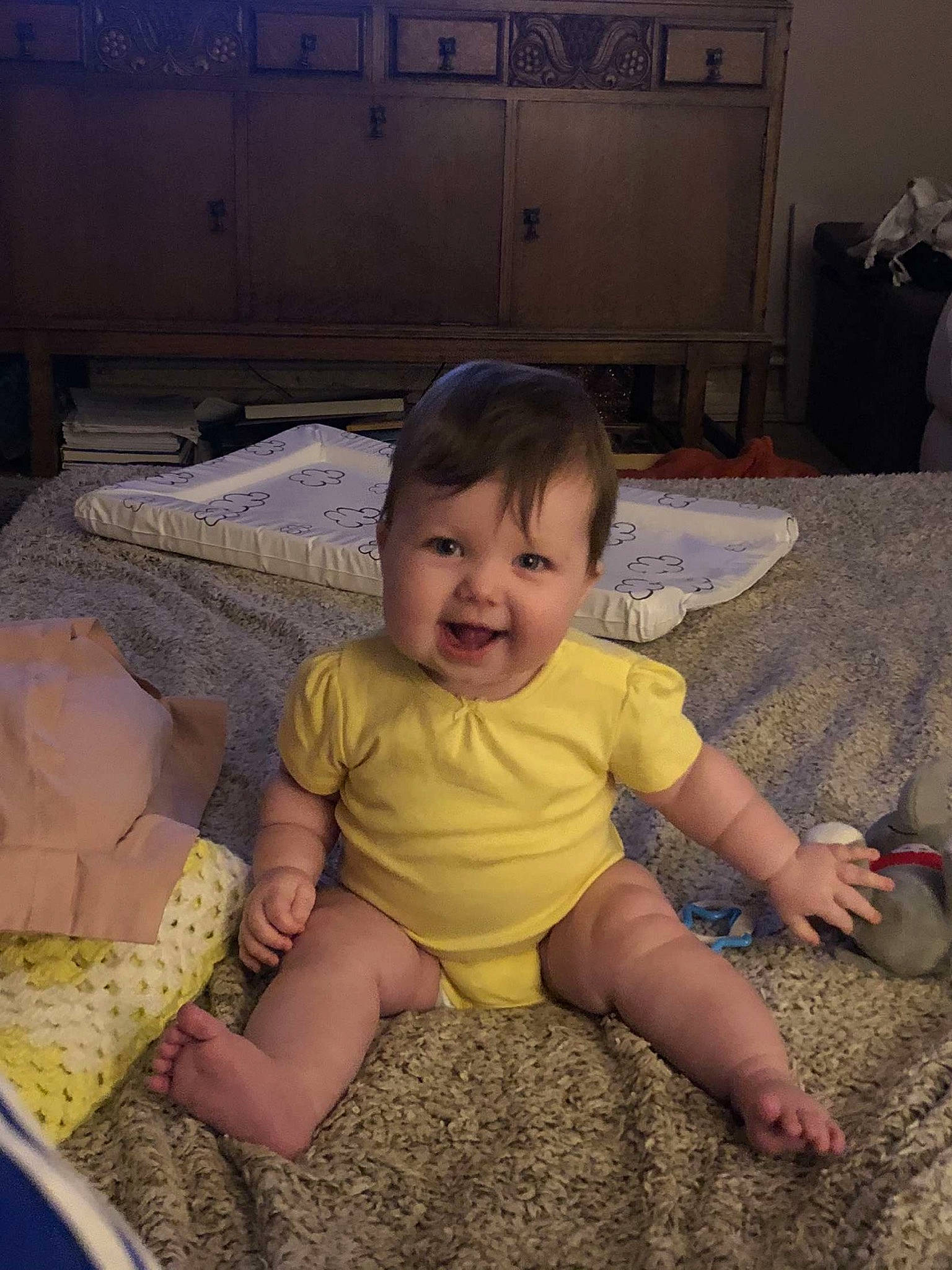 Lara joined the competition — help win amazing prizes! baby, cheek, child, eye, face, fun, head, person, play, sitting, skin, smile, toddler