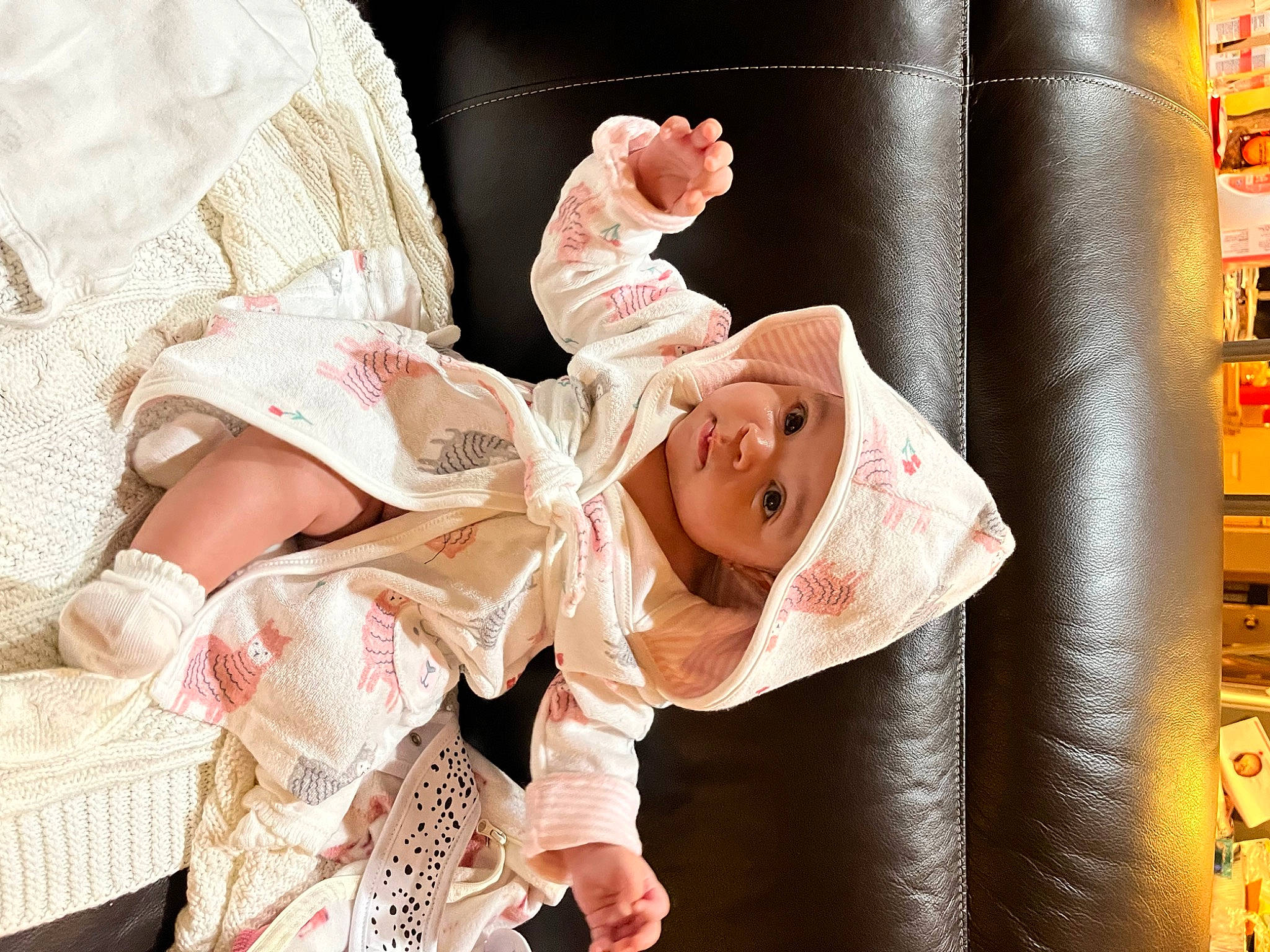 Alani joined the competition — help win amazing prizes! acting, baby, baby_toddler_clothing, child, comfort, entertainment, event, flesh, fun, gesture, happy, hat, headwear, pattern, peach, performing_arts, person, sitting, skin, sleeve