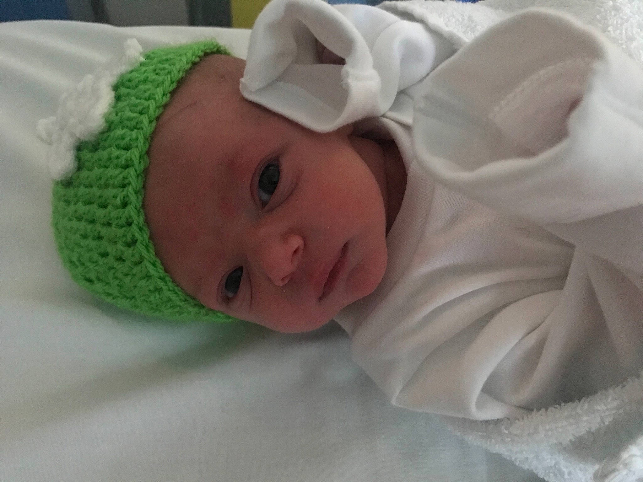 Darcie joined the competition — help win amazing prizes! baby, baby_toddler_clothing, bonnet, cheek, child, comfort, headwear, linens, nose, person, skin, textile, toddler, towel