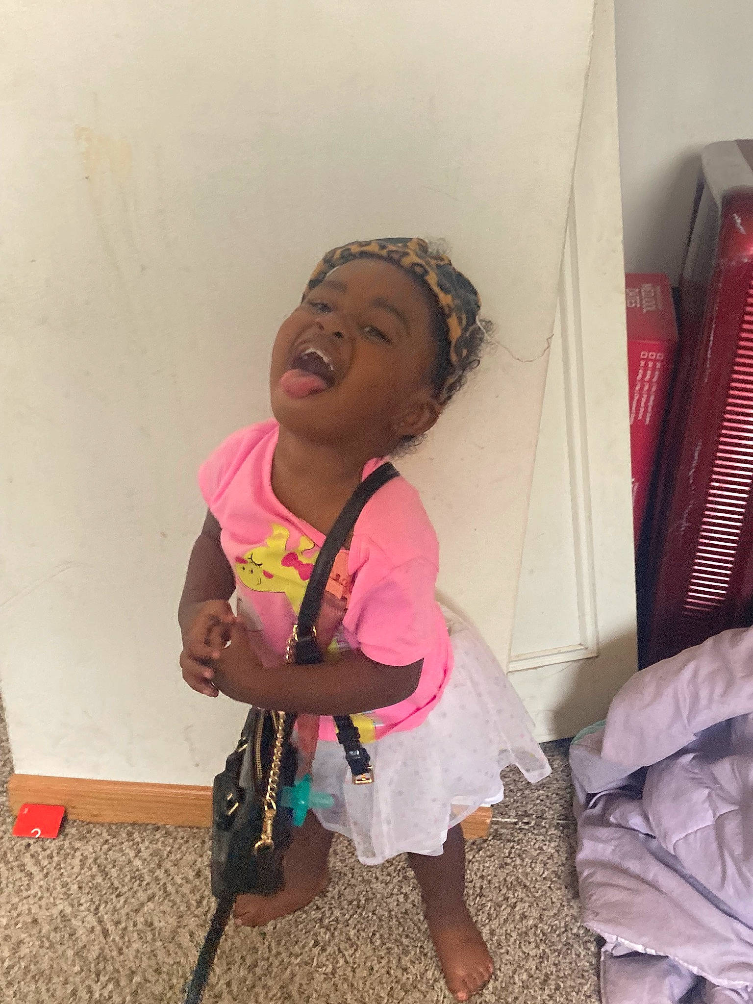 Devonna joined the competition — help win amazing prizes! bag, child, face, flooring, fun, happy, head, jewellery, leisure, luggage_and_bags, magenta, person, pink, play, room, sandal, sitting, smile, t_shirt, toddler