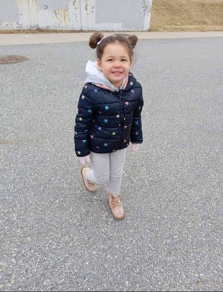 Tatianna joined the competition — help win amazing prizes! asphalt, baby, baby_toddler_clothing, child, denim, electric_blue, face, flooring, grass, joy, leg, pattern, person, plant, road_surface, sleeve, smile, standing, toddler, tree