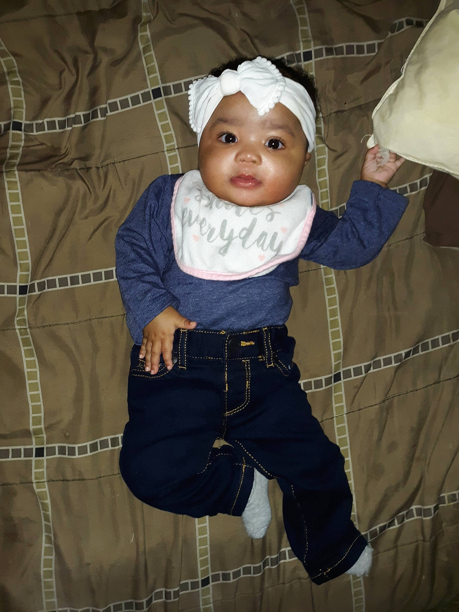 Irie joined the competition — help win amazing prizes! baby, cheek, child, eye, jeans, male, person, skin, smile, toddler