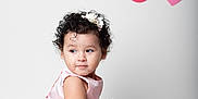 Adelyn joined the competition — help win amazing prizes! accessories, baby, bodypart, clothing, dress, face, finger, flower, flowerarrangement, flowerbouquet, hand, happy, head, jewelry, person, photography, plant, portrait, smile, symbol