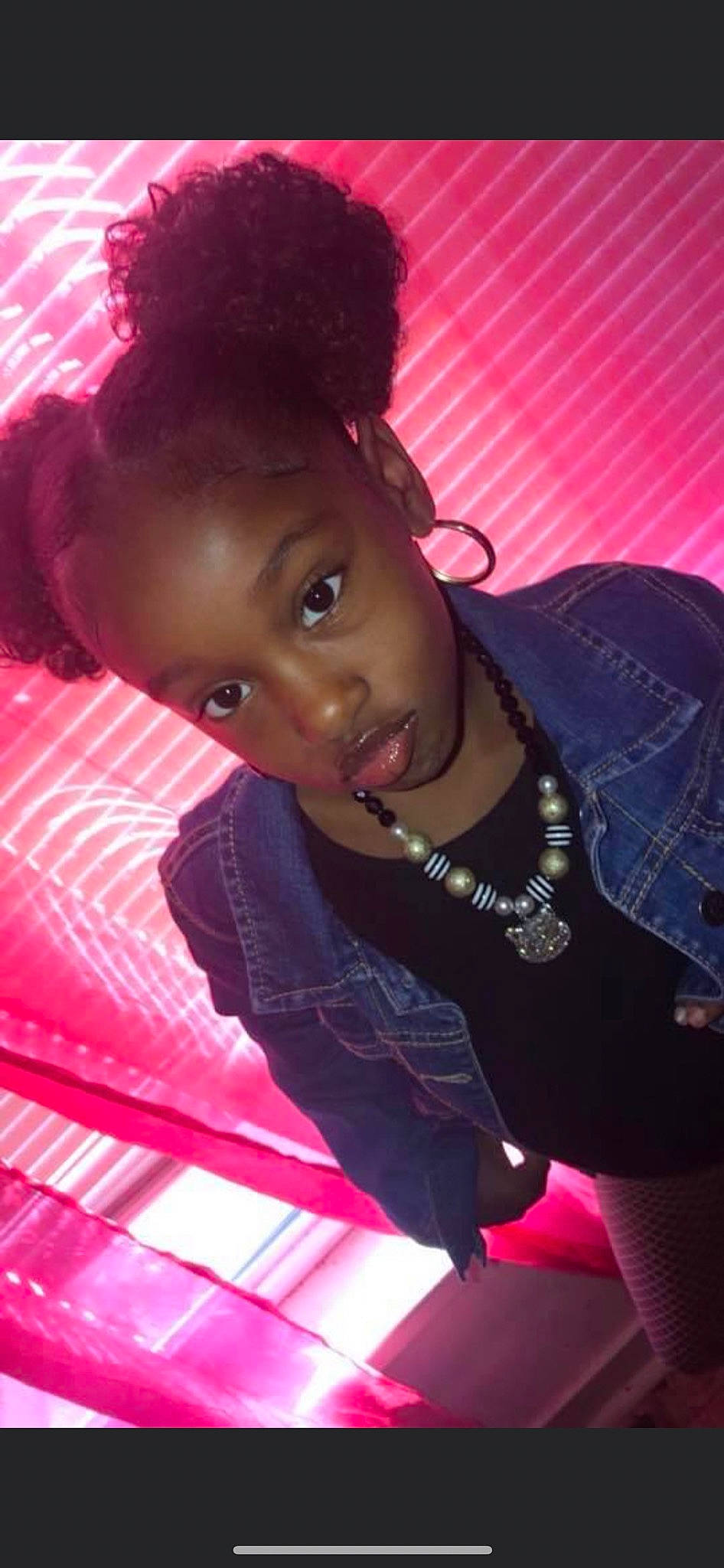 Chasity joined the competition — help win amazing prizes! beauty, black_hair, child, cool, flash_photography, fun, hair, happy, head, jewellery, lighting, lip, magenta, person, pink, purple, skin, smile, snapshot, thigh