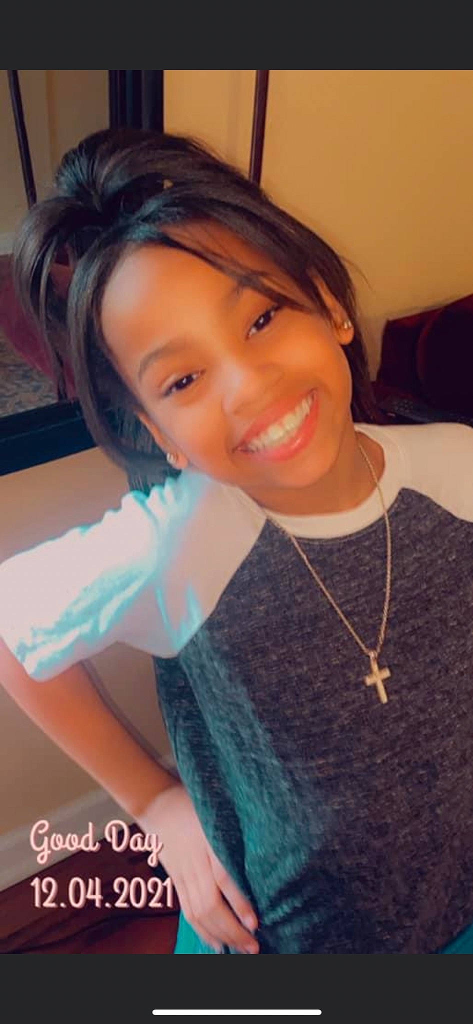 Peyton joined the competition — help win amazing prizes! arm, black_hair, cool, eye, eyelash, face, facial_expression, hair, hairstyle, happy, head, headwear, jaw, joint, joy, neck, organ, person, shoulder, skin