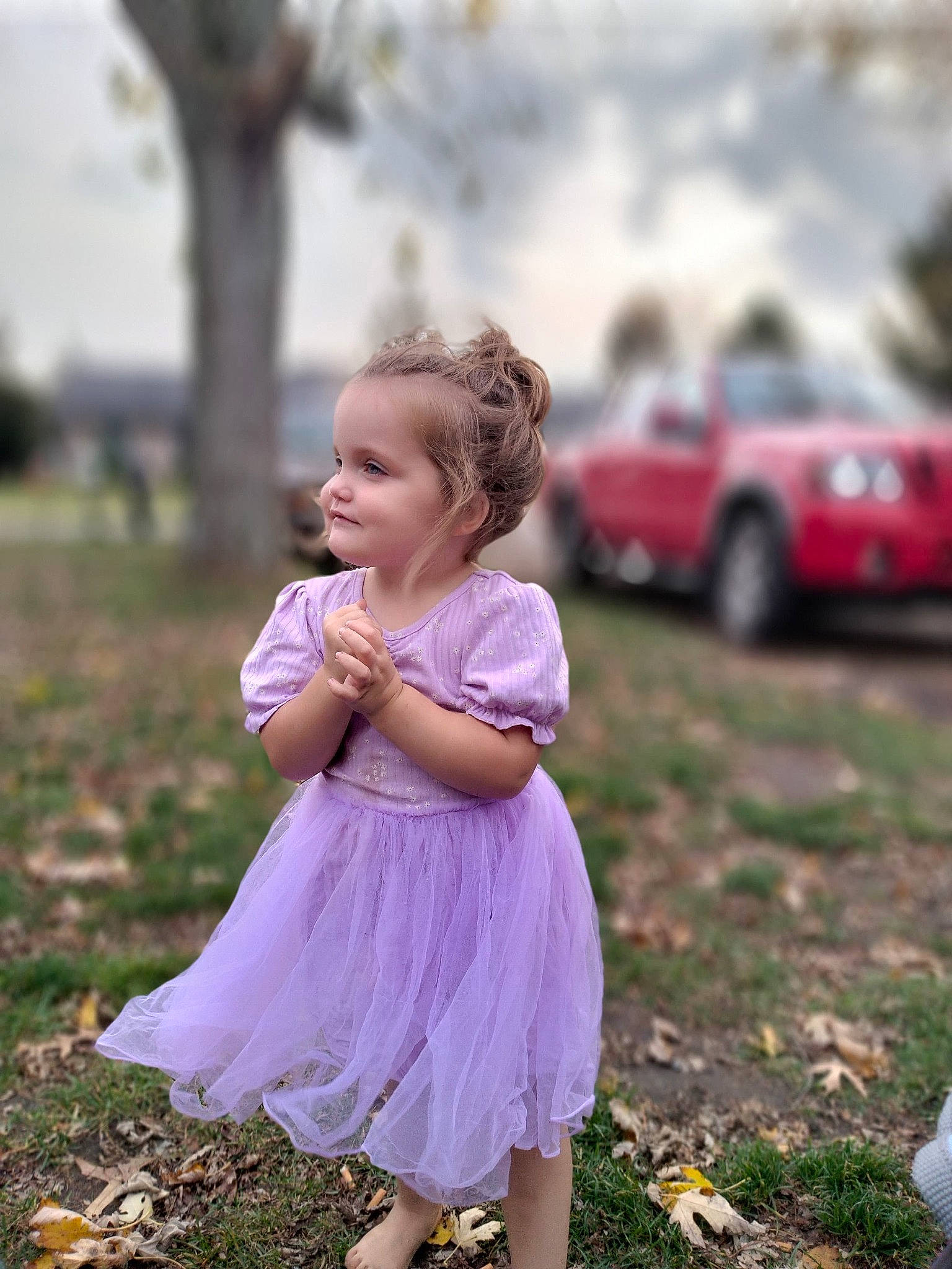 Marilyn joined the competition — help win amazing prizes! beauty, car, child, dress, fun, grass, grass_family, grassland, happy, meadow, people_in_nature, person, photograph, pink, plant, summer, tire, toddler, tree, vehicle