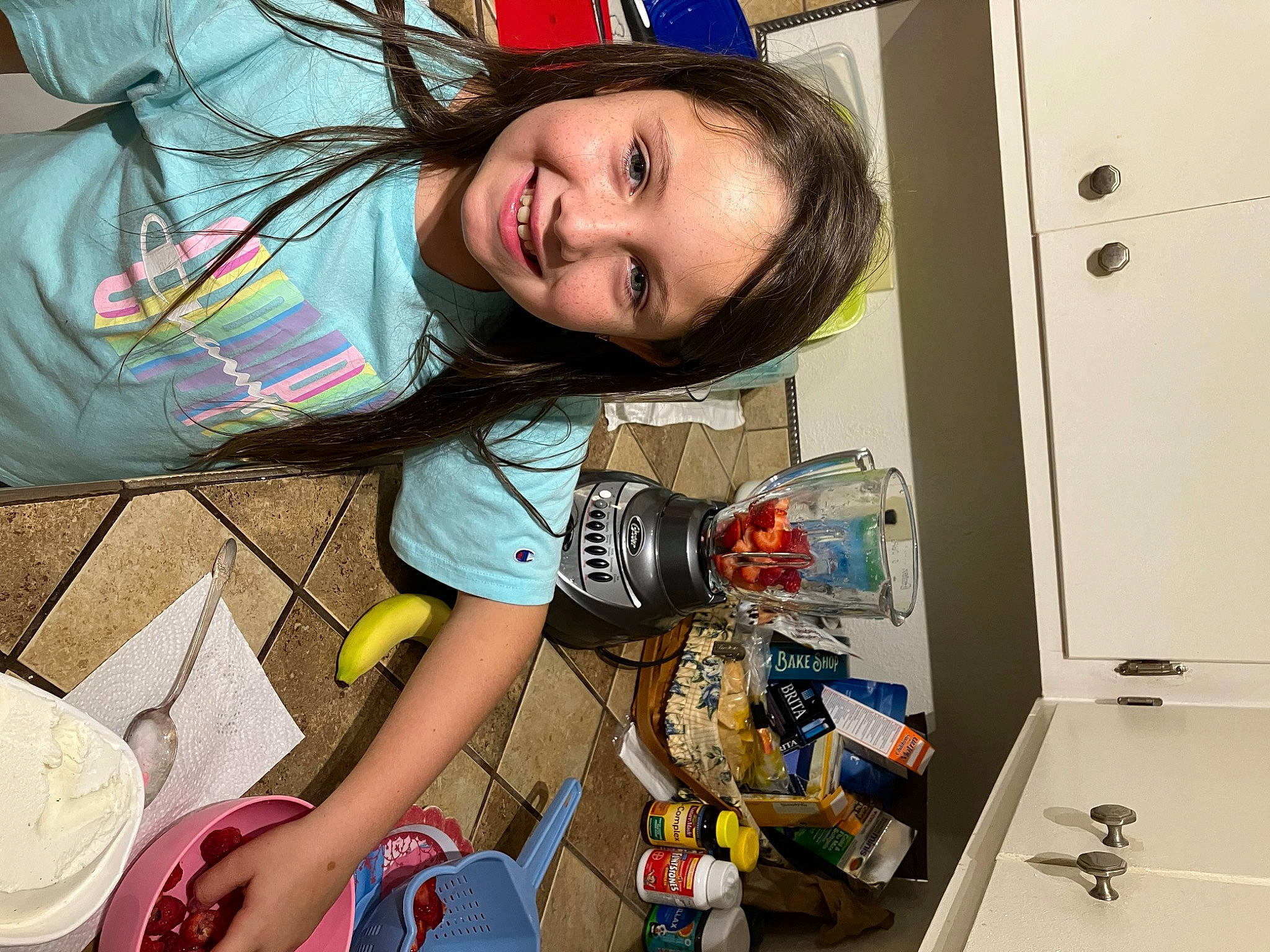 Lily joined the competition — help win amazing prizes! child, eyewear, fun, happy, human_leg, joy, leisure, machine, mouth, person, photography, plastic, play, recreation, room, shorts, sitting, smile, snapshot, t_shirt