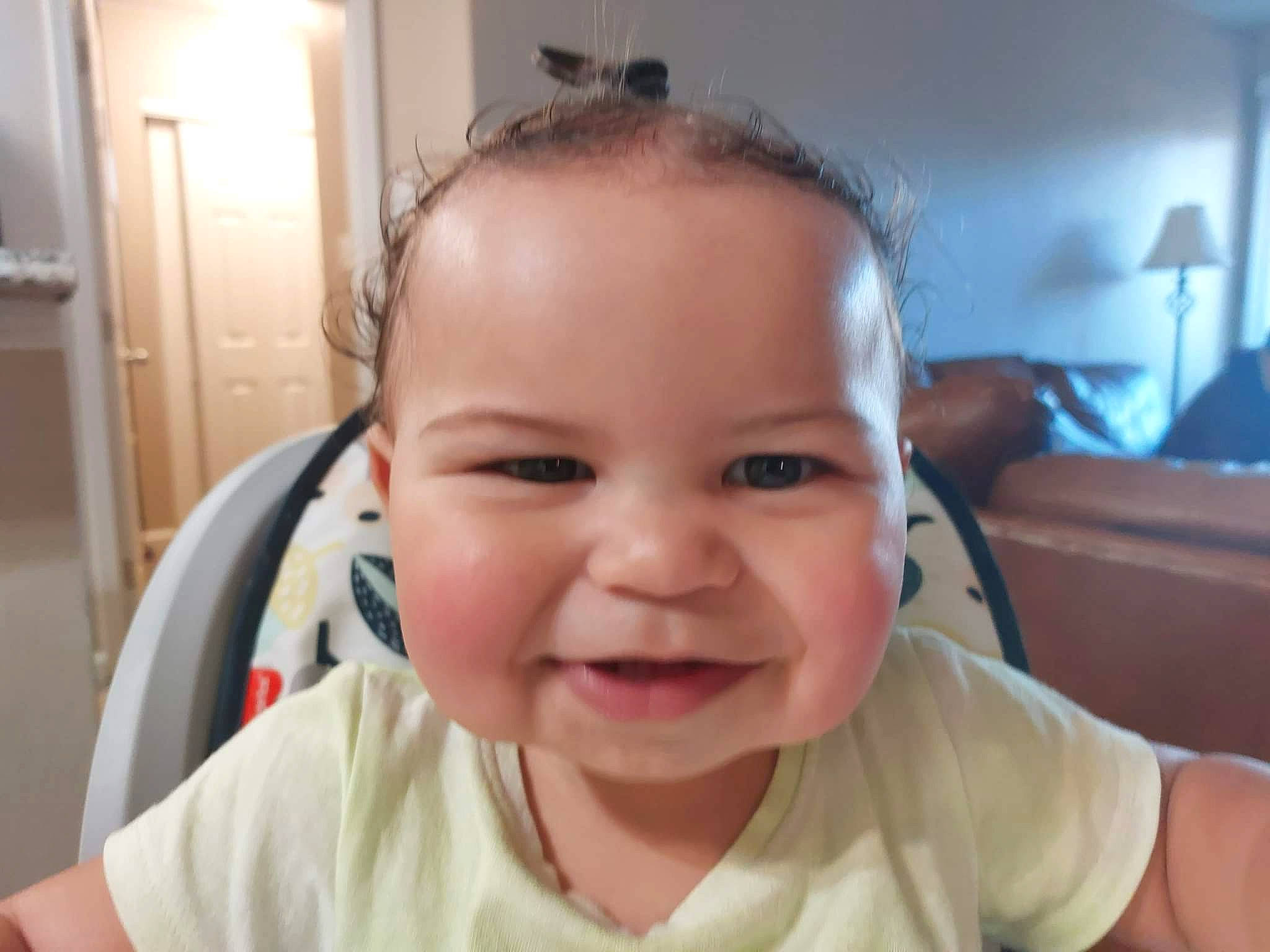 Dorothy is registered to the contest to win money with this photo: baby_toddler_clothing, cheek, chin, comfort, ear, eyebrow, eyelash, forehead, gesture, hairstyle, happy, iris, jaw, joy, lip, mouth, neck, nose, person, skin