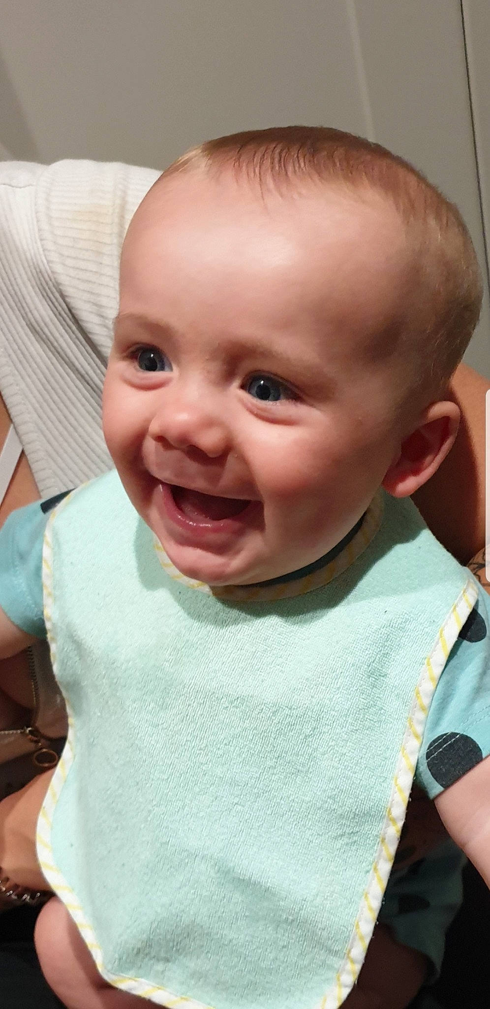 Hunter joined the competition — help win amazing prizes! baby, baby_making_funny_faces, cheek, child, chin, ear, face, facial_expression, forehead, hair, head, laugh, lip, mouth, neck, nose, person, skin, smile, toddler