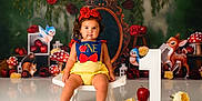 Lia joined the competition — help win amazing prizes! accessories, baby, bracelet, clothing, face, flower, flowerarrangement, flowerbouquet, furniture, head, indoors, jewelry, person, photography, plant, portrait, rose, shorts, sitting, sphere