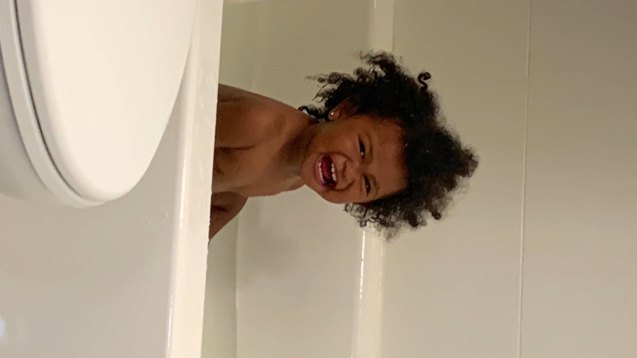 Kathryn joined the competition — help win amazing prizes! black_hair, ceiling, chin, elbow, eyebrow, eyelash, facial_hair, flash_photography, fun, hairstyle, happy, jaw, lip, long_hair, neck, nose, person, plaster, room, skin