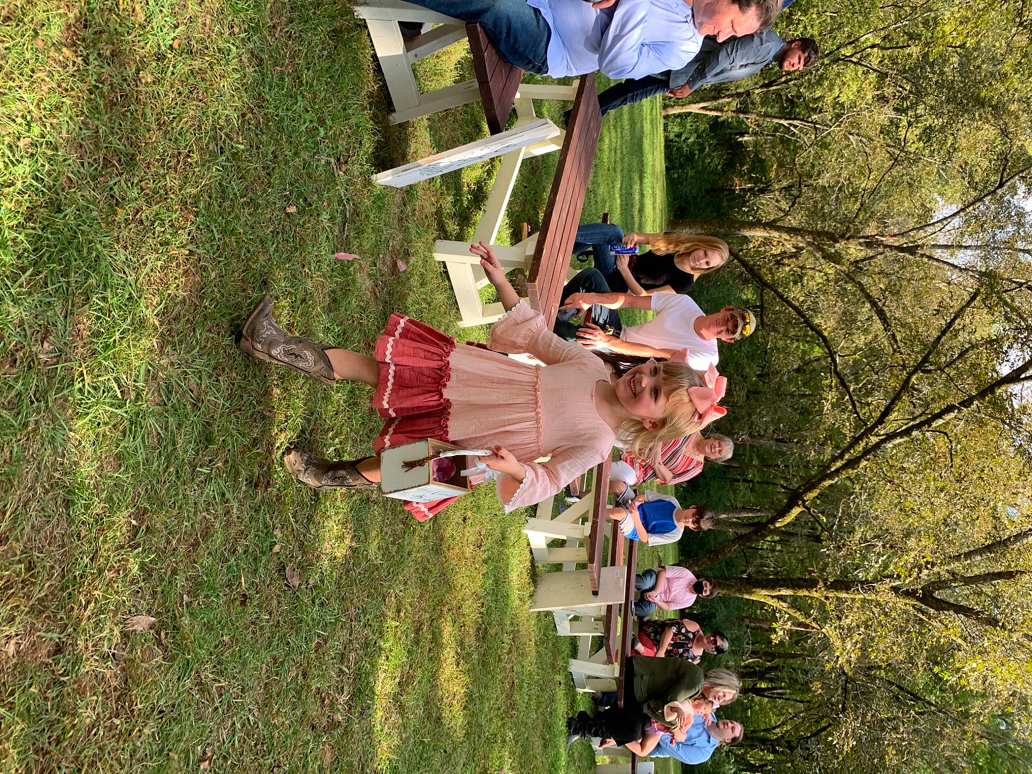 Kinlee is registered to the contest to win money with this photo: fun, headwear, joy, leisure, person, plant, recreation, spring, tree