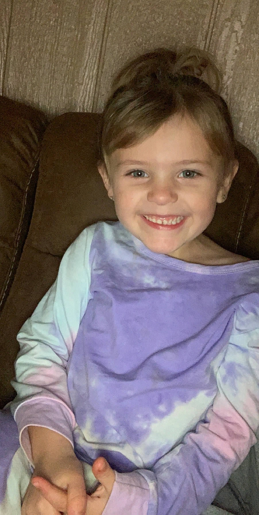 Kinlee is registered to the contest to win money with this photo: baby, brown_hair, cheek, child, chin, eye, face, facial_expression, head, iris, joy, laugh, lip, nose, person, portrait, sitting, skin, smile, toddler