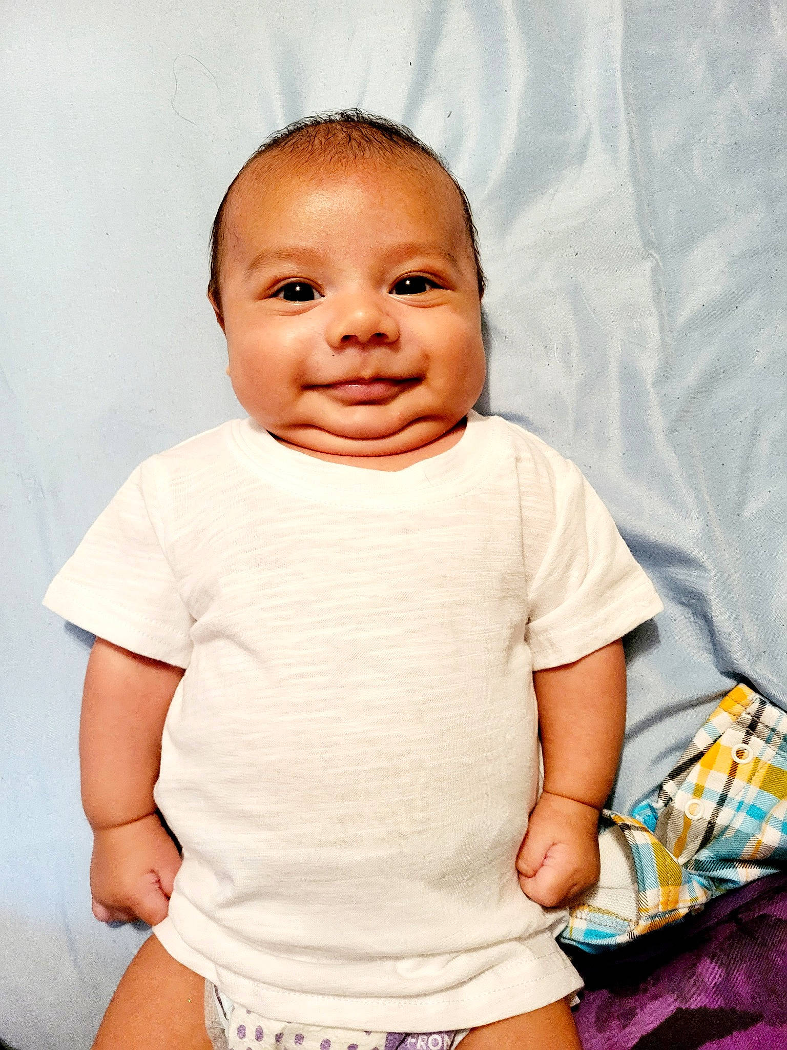 Alonso joined the competition — help win amazing prizes! baby, baby_toddler_clothing, cheek, chin, eyelash, gesture, happy, head, joint, joy, lip, mouth, neck, nose, person, pink, skin, sleeve, stomach, t_shirt