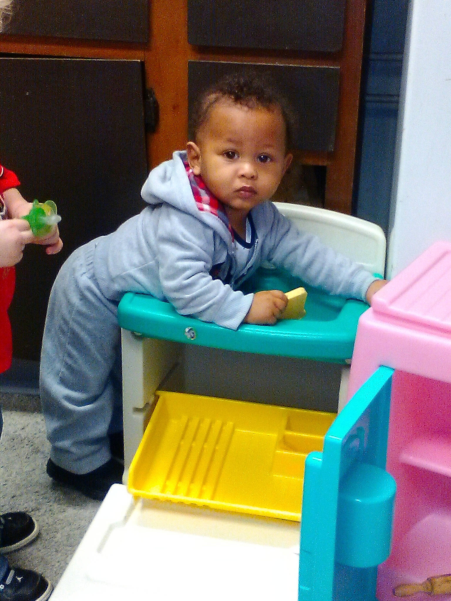 Zavier joined the competition — help win amazing prizes! baby, child, person, play, playset, toddler, toy