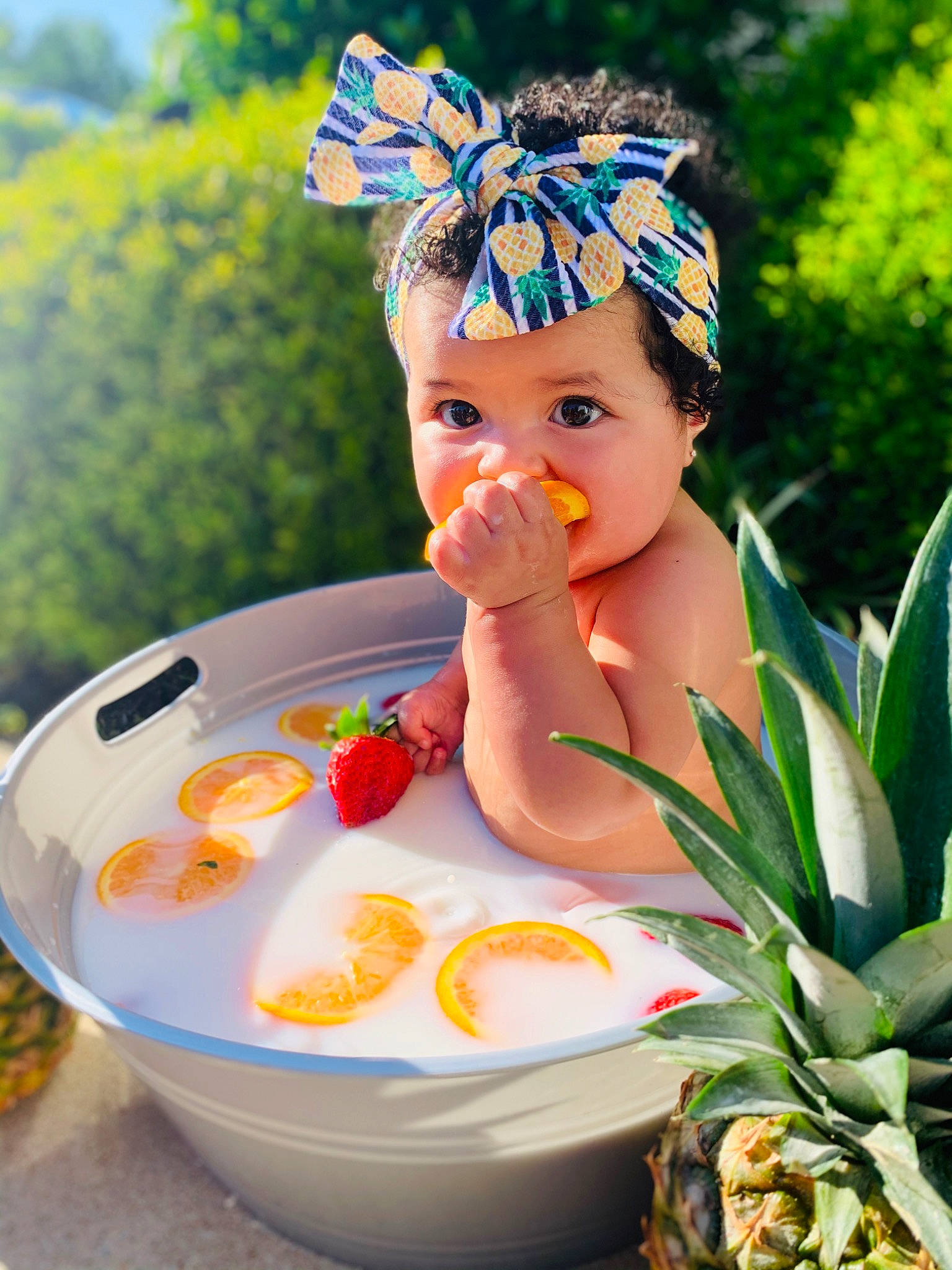Nailah joined the competition — help win amazing prizes! baby, cap, child, fashion_accessory, hair_accessory, head, headband, headgear, headwear, leisure, person, photography, plant, toddler, vacation