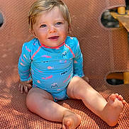 Jules participe au concours pour gagner de l'argent avec cette photo : ankle, baby, barefoot, bathroom, blonde, bodypart, diaper, face, finger, furniture, hair, hand, happy, head, heel, person, photography, portrait, sitting, smile
