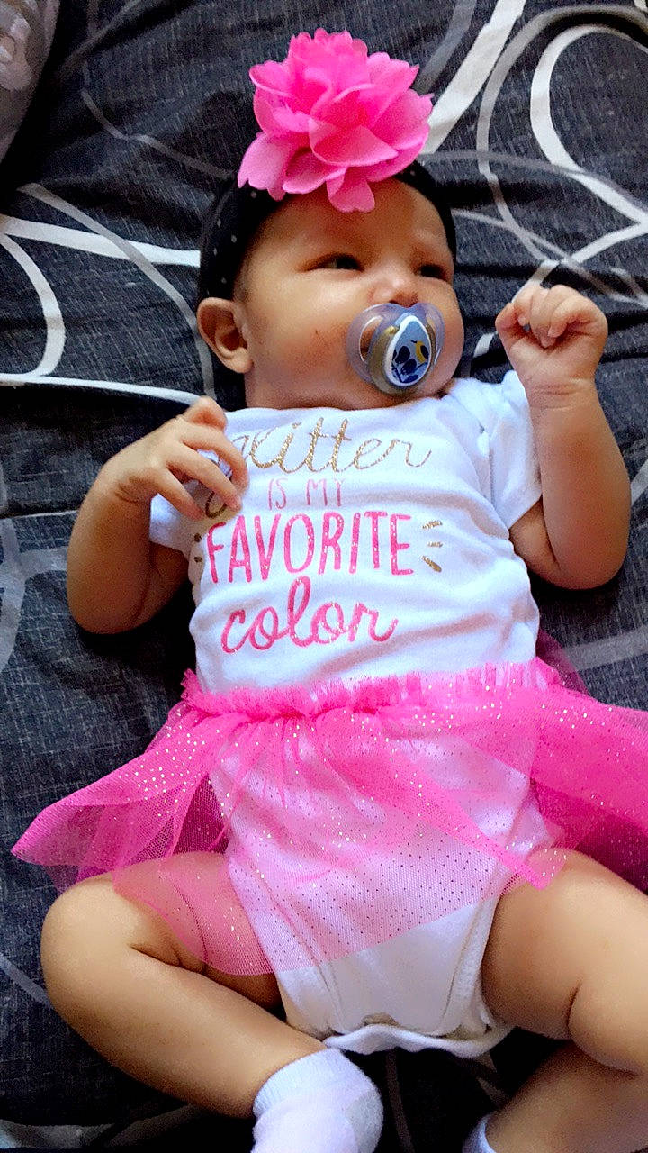 Aya joined the competition — help win amazing prizes! baby, baby_products, baby_toddler_clothing, child, costume, person, pink, product, toddler