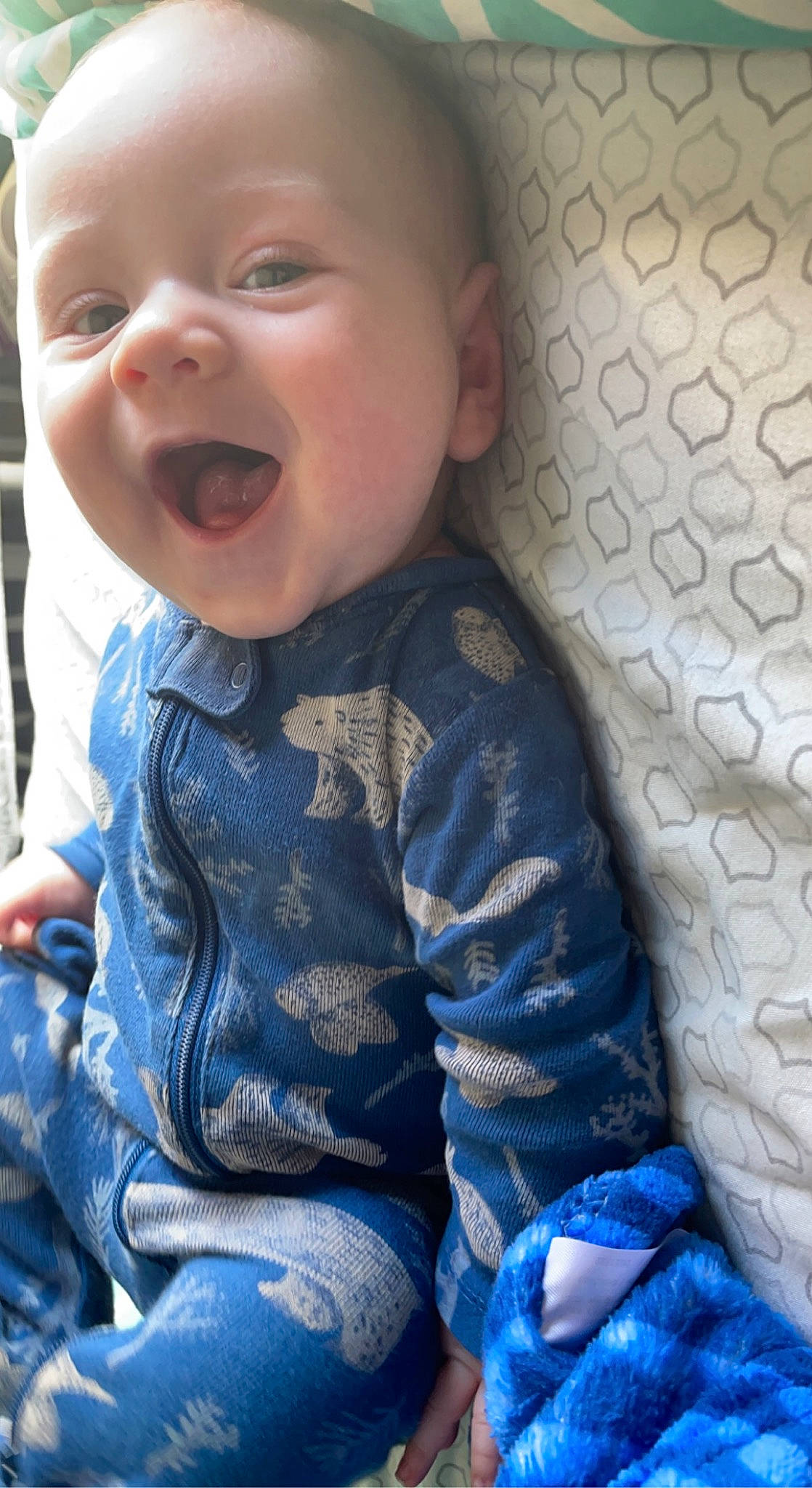 Landyn joined the competition — help win amazing prizes! arm, baby_toddler_clothing, blue, cheek, chin, eye, eyebrow, face, head, human, lip, mouth, neck, nose, organ, outerwear, person, skin, sleeve, smile