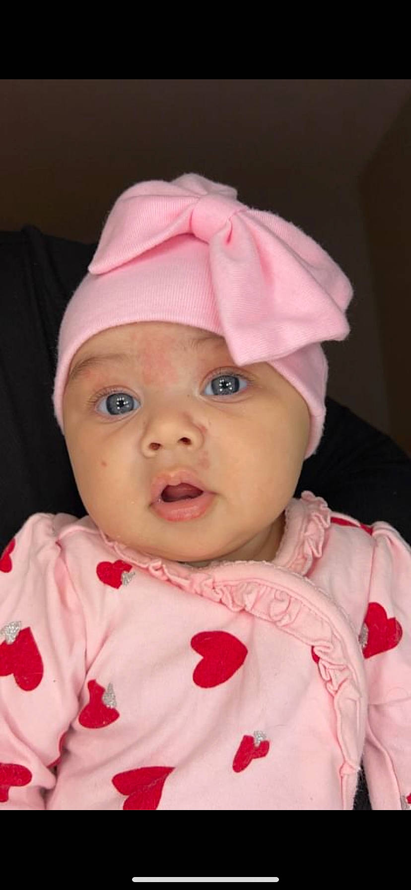 Aniyah joined the competition — help win amazing prizes! baby, baby_toddler_clothing, cheek, child, eye, eyebrow, eyelash, face, fashion_accessory, fun, happy, headgear, headwear, lip, magenta, nose, peach, person, pink, skin
