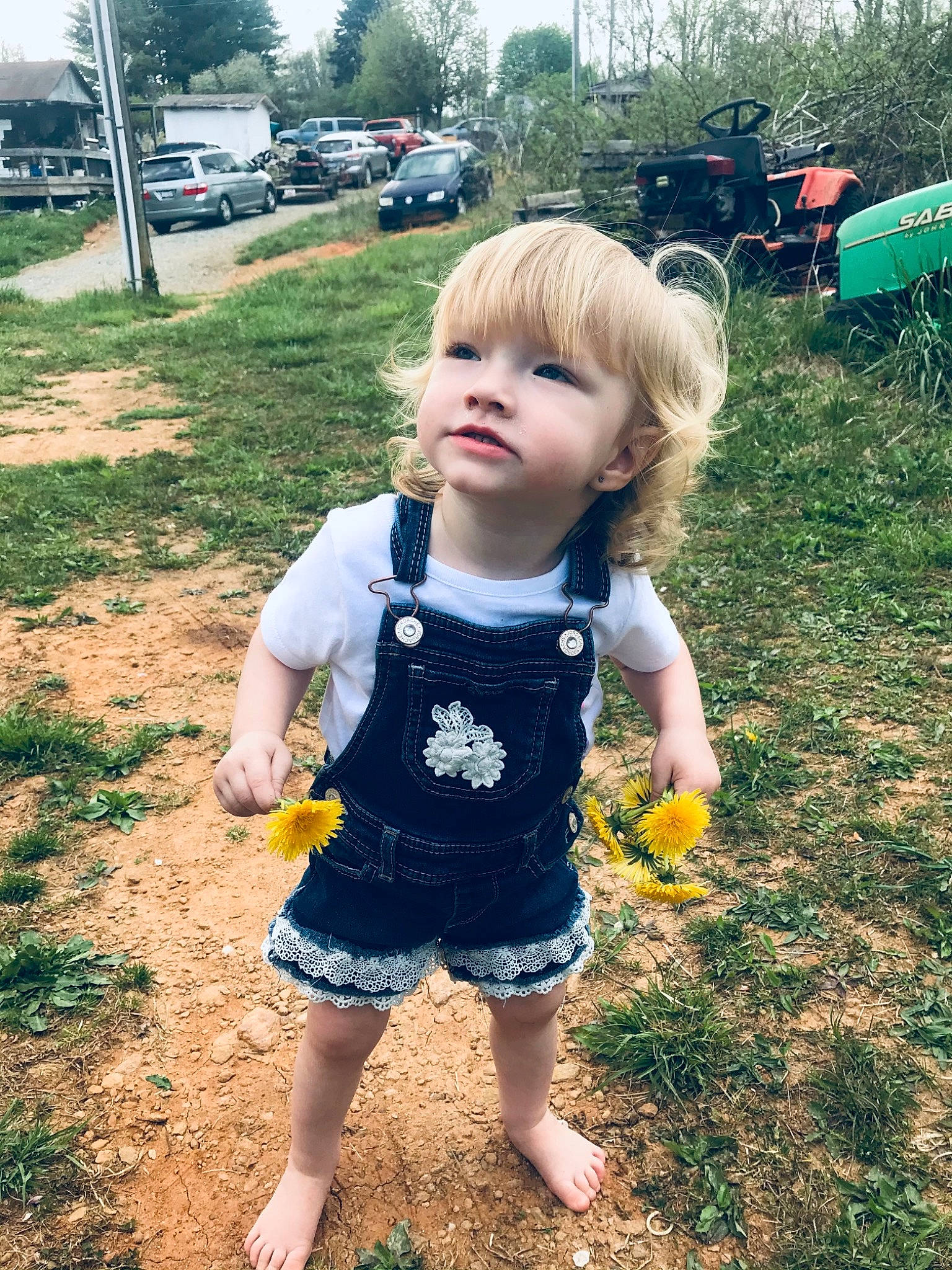 Heavenly is registered to the contest to win money with this photo: baby_toddler_clothing, car, child, fun, grass, grass_family, green, hair, happy, lawn, leisure, people_in_nature, person, plant, recreation, sleeve, summer, t_shirt, toddler, tree